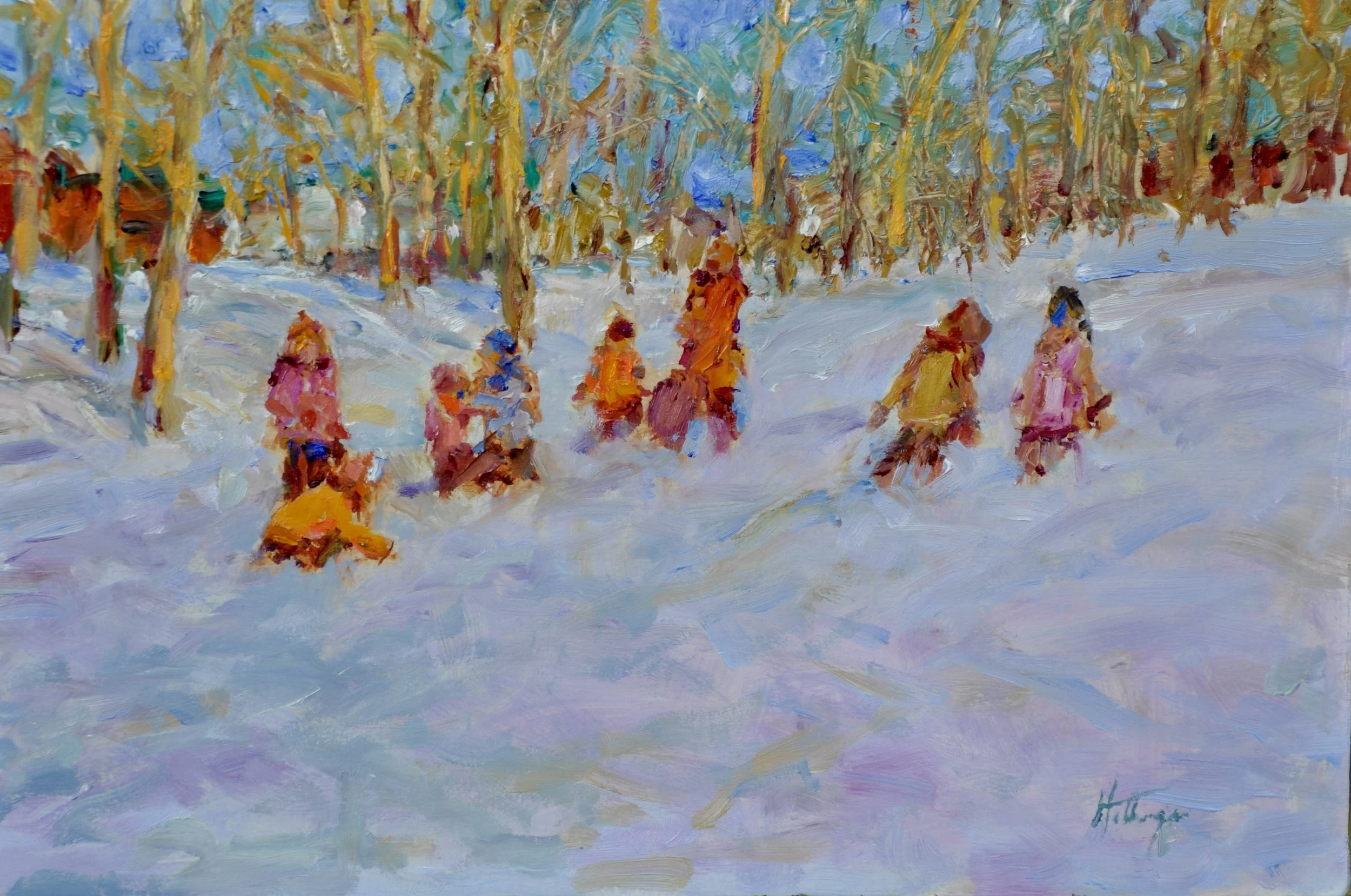 Sledding  8x12  panel  $745 unframed .JPG