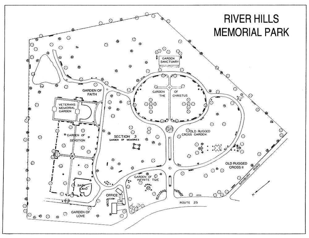 Memorial Gardens Park Map River Hills Memorial Park