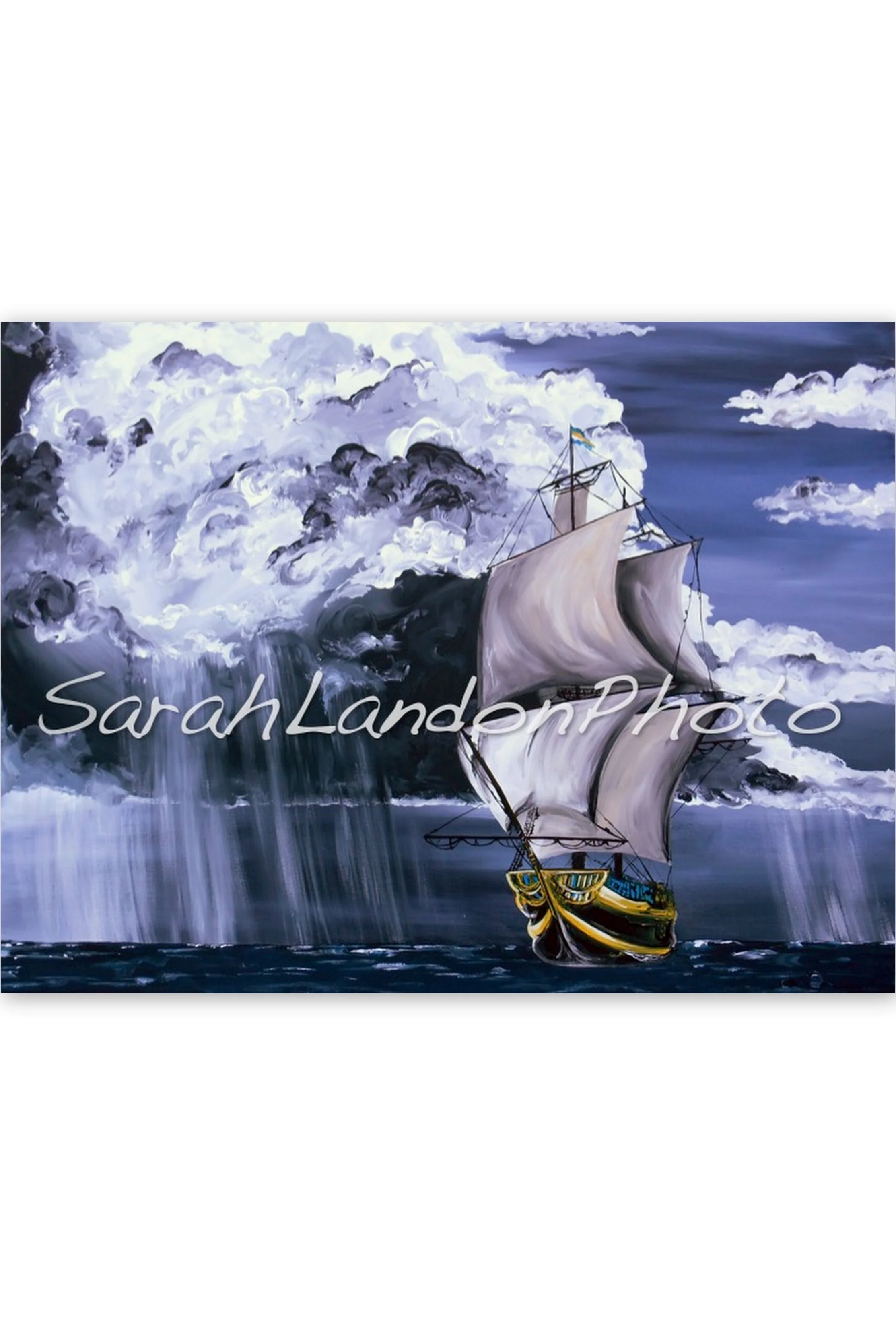Ship At Edge Of Storm - Print