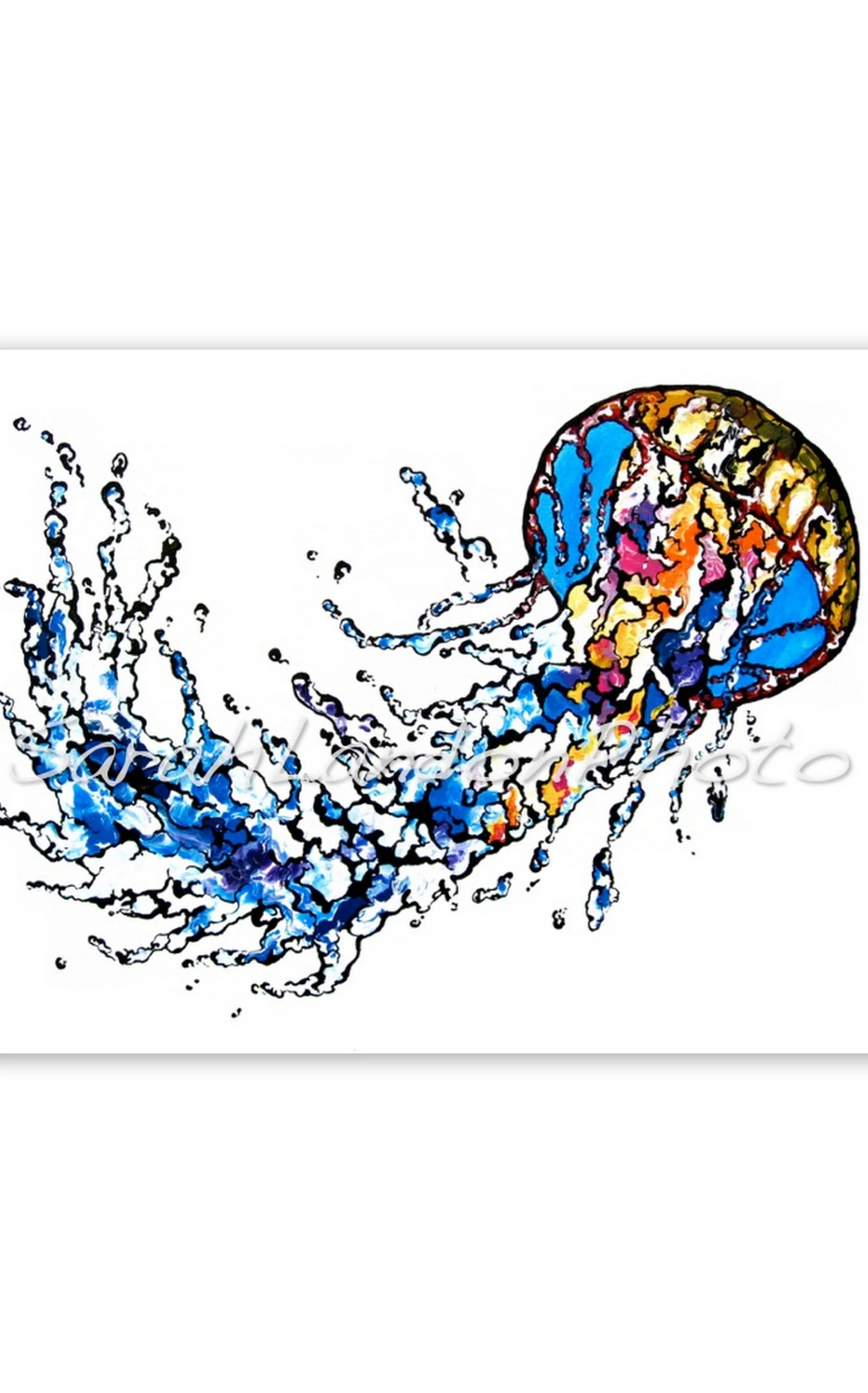Jellyfish - White - Print