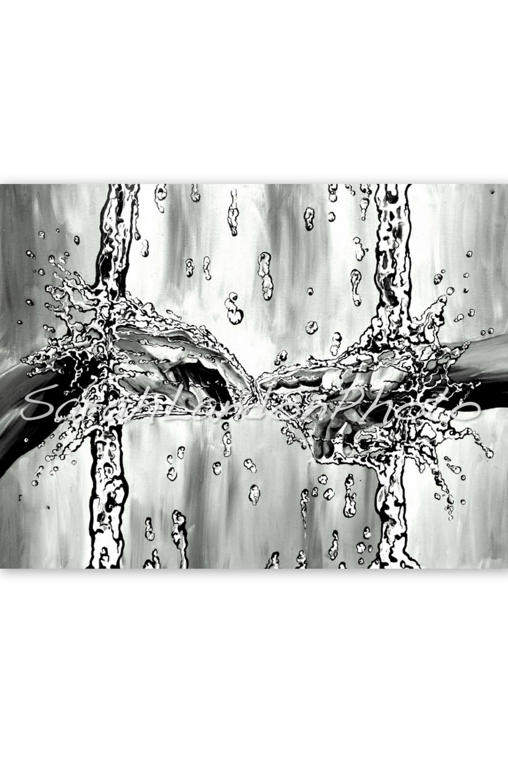 Adam Reaching Out To God - Black & White - Print
