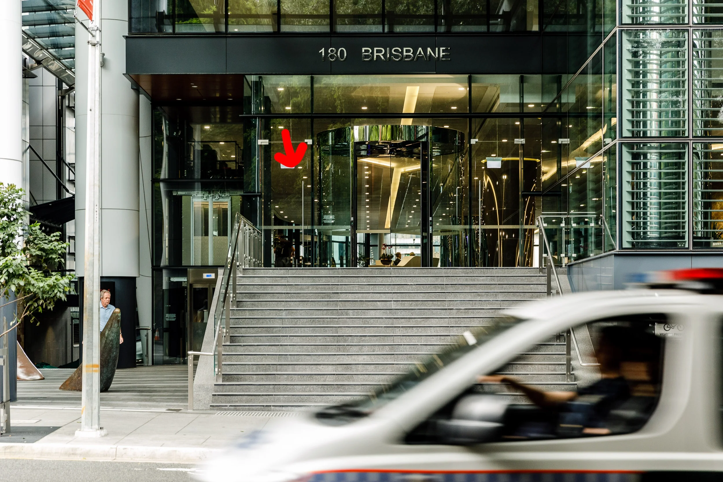 The Turbot Street Entrance to 180 Brisbane (180 Ann Street) on a Saturday. Photo by Chris Jack.