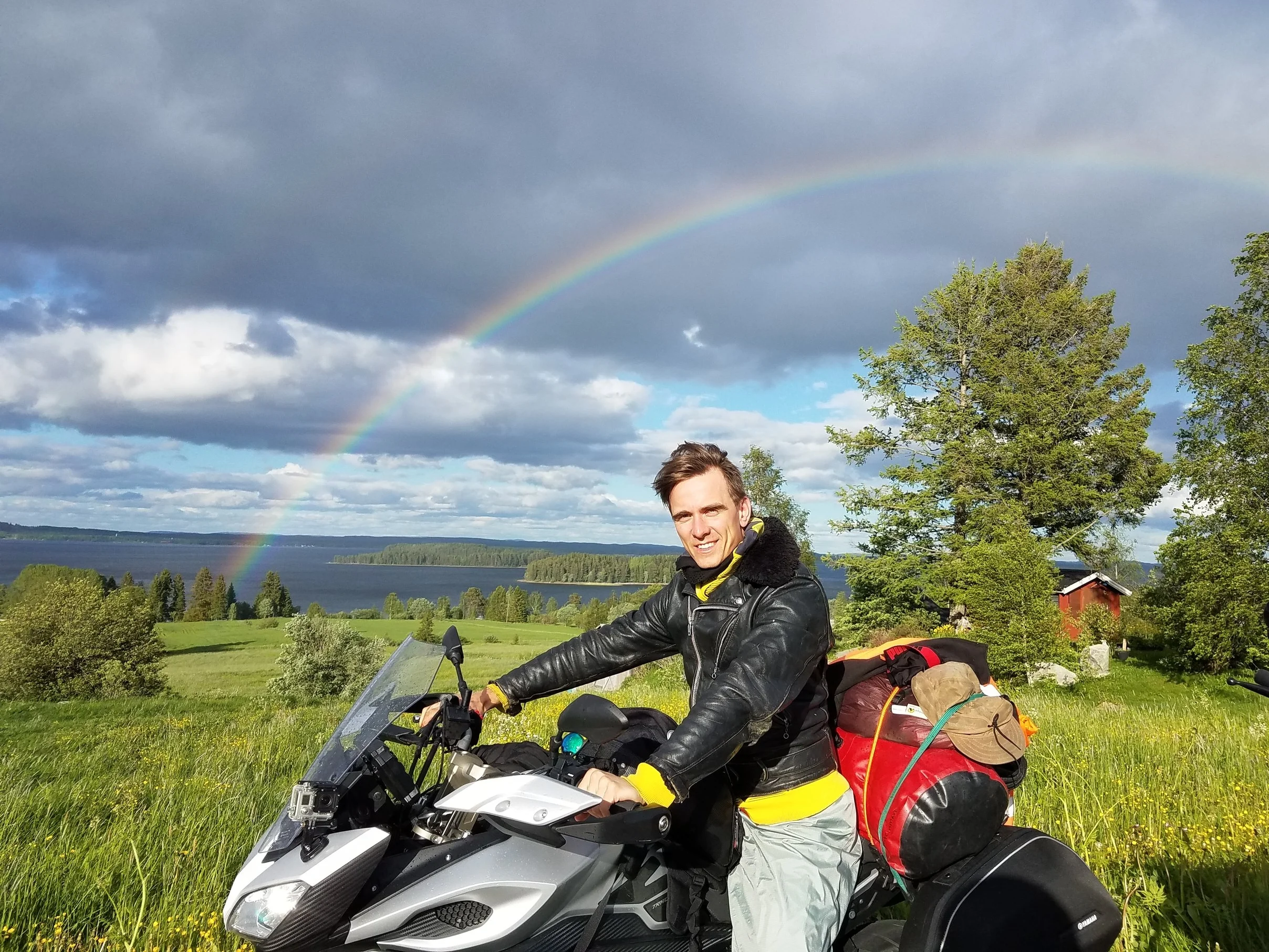 The rain outside of Östersund left us with a beautiful rainbow!