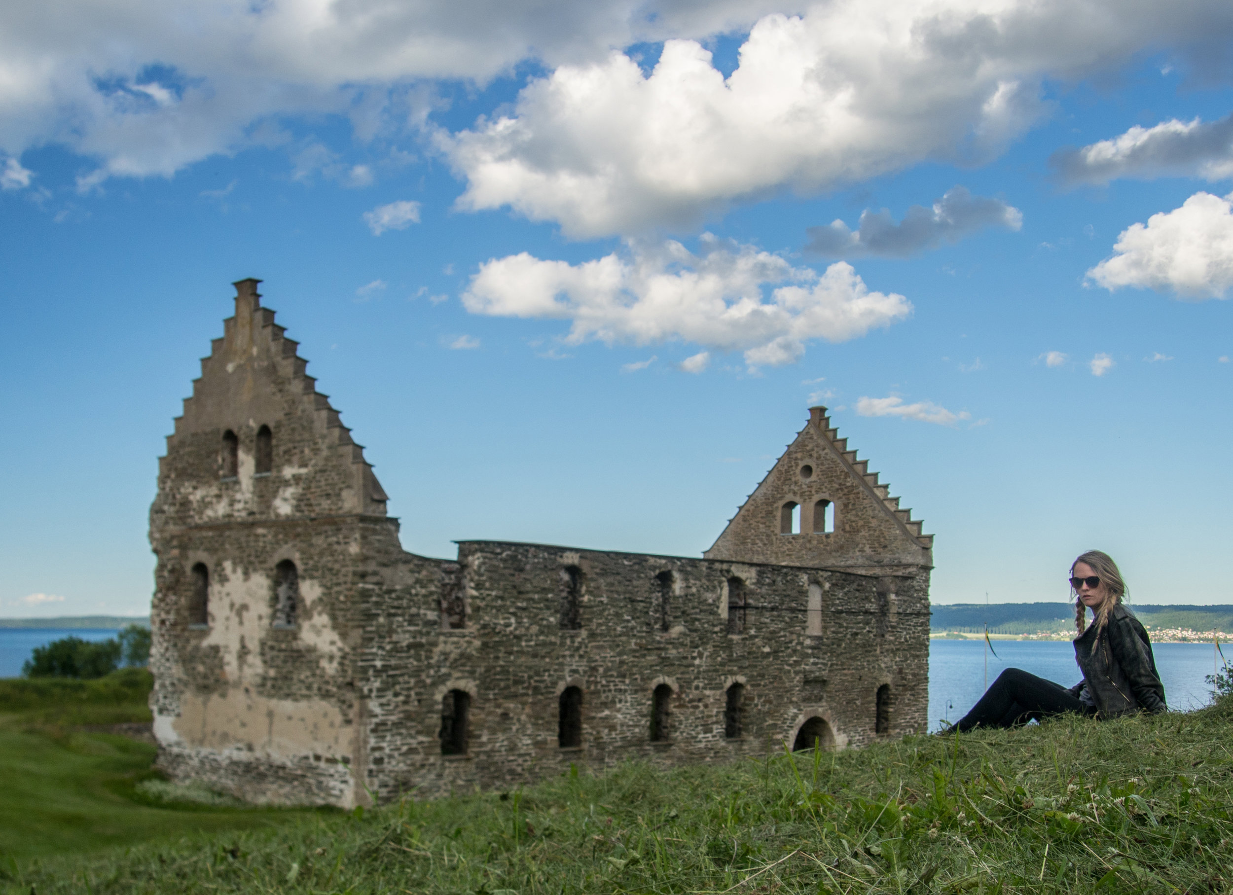 Castle ruin of Visingsborg on the island of Visingsö