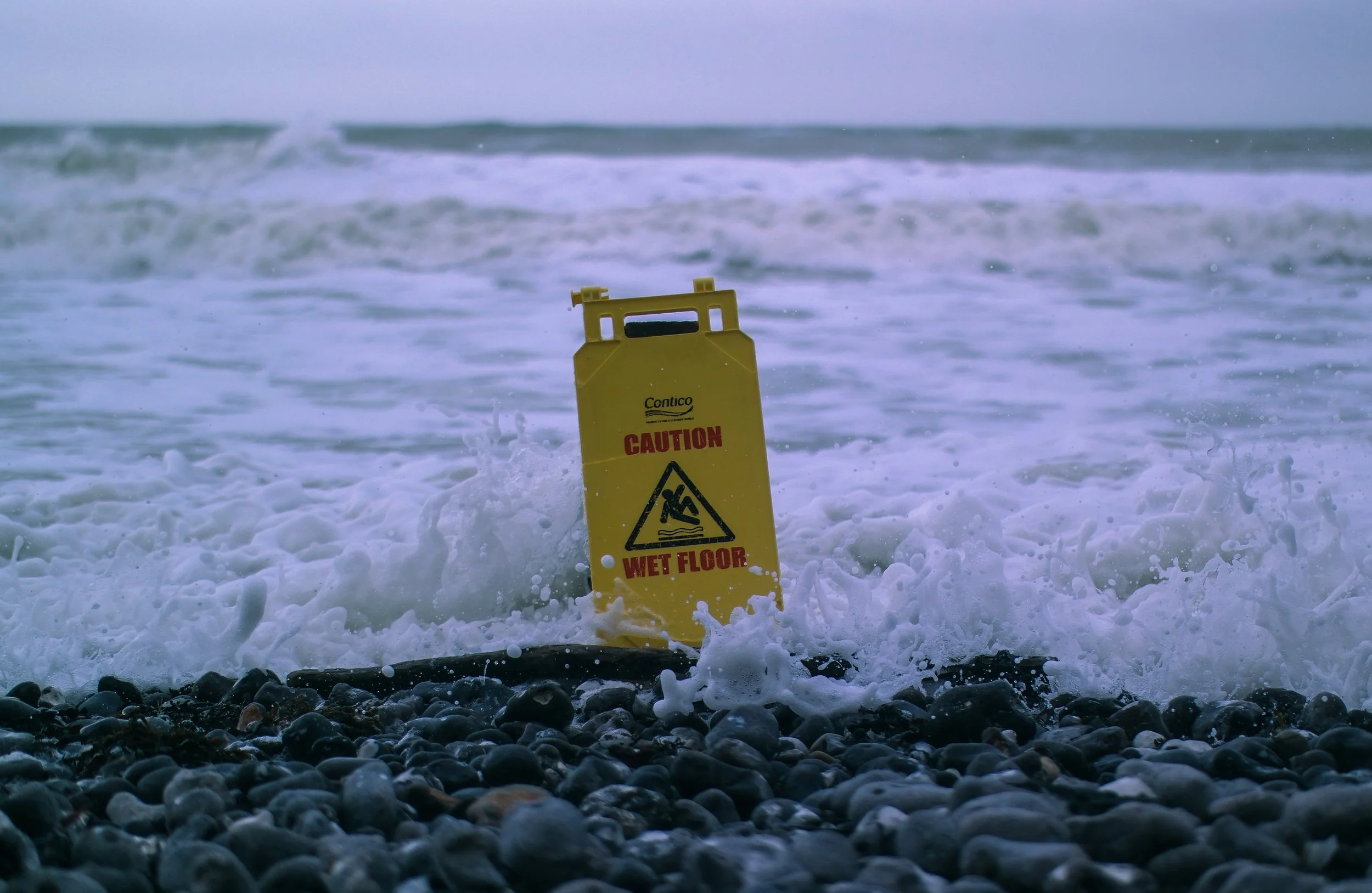 funny sign on the beach in Los Angeles