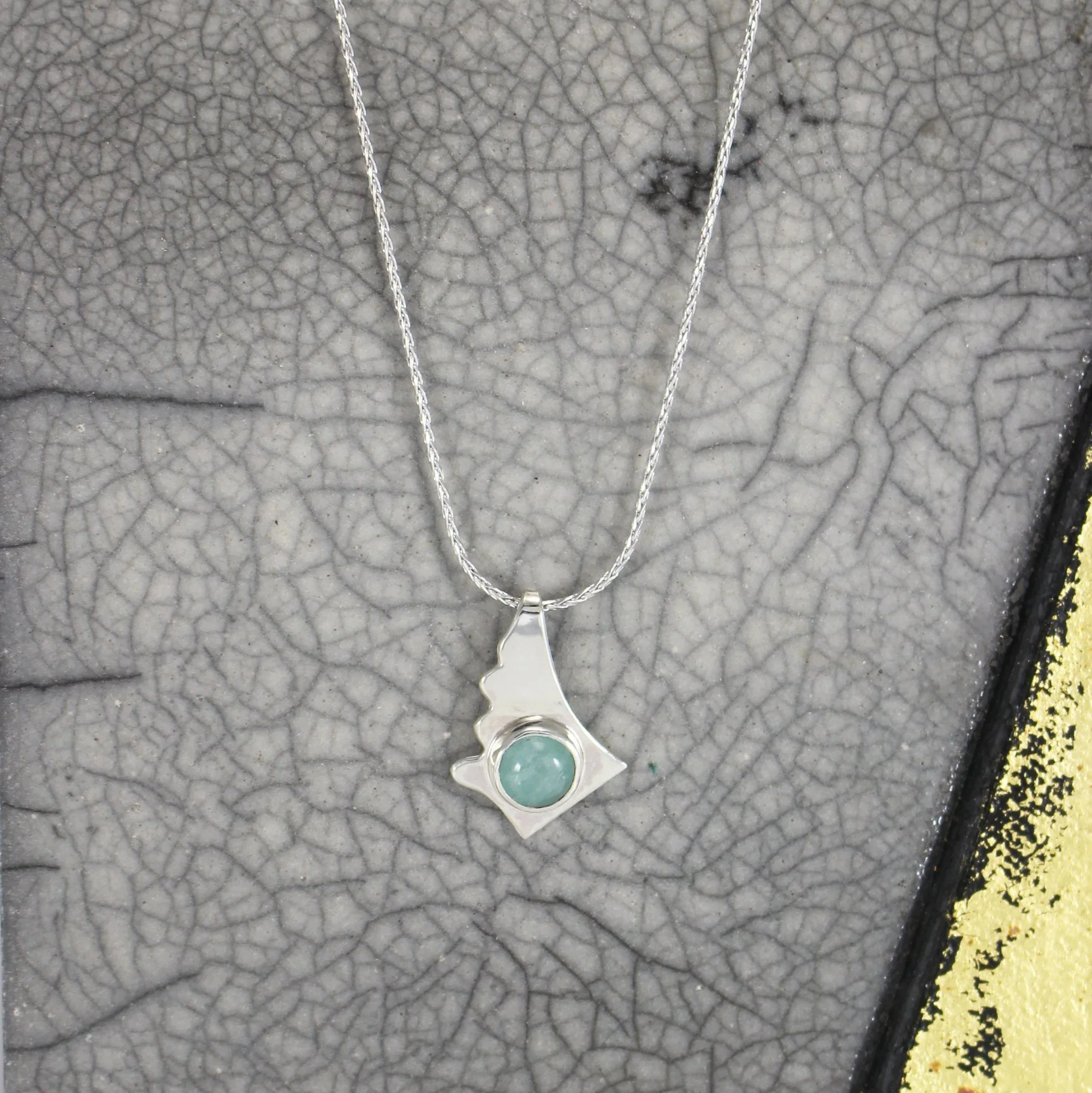 Sterling Silver Amazonite Necklace