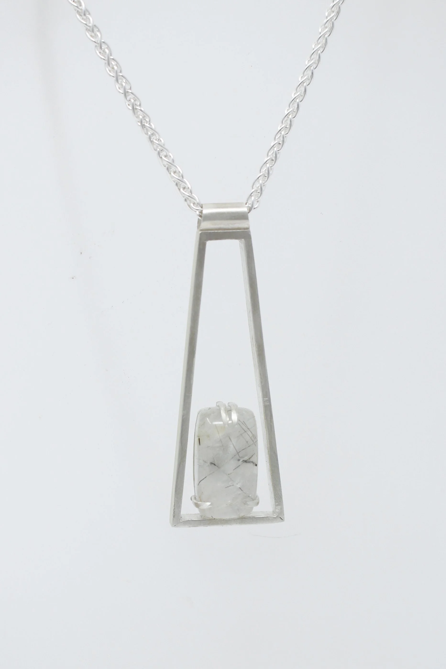 Geometric Rutilated Quartz Necklace