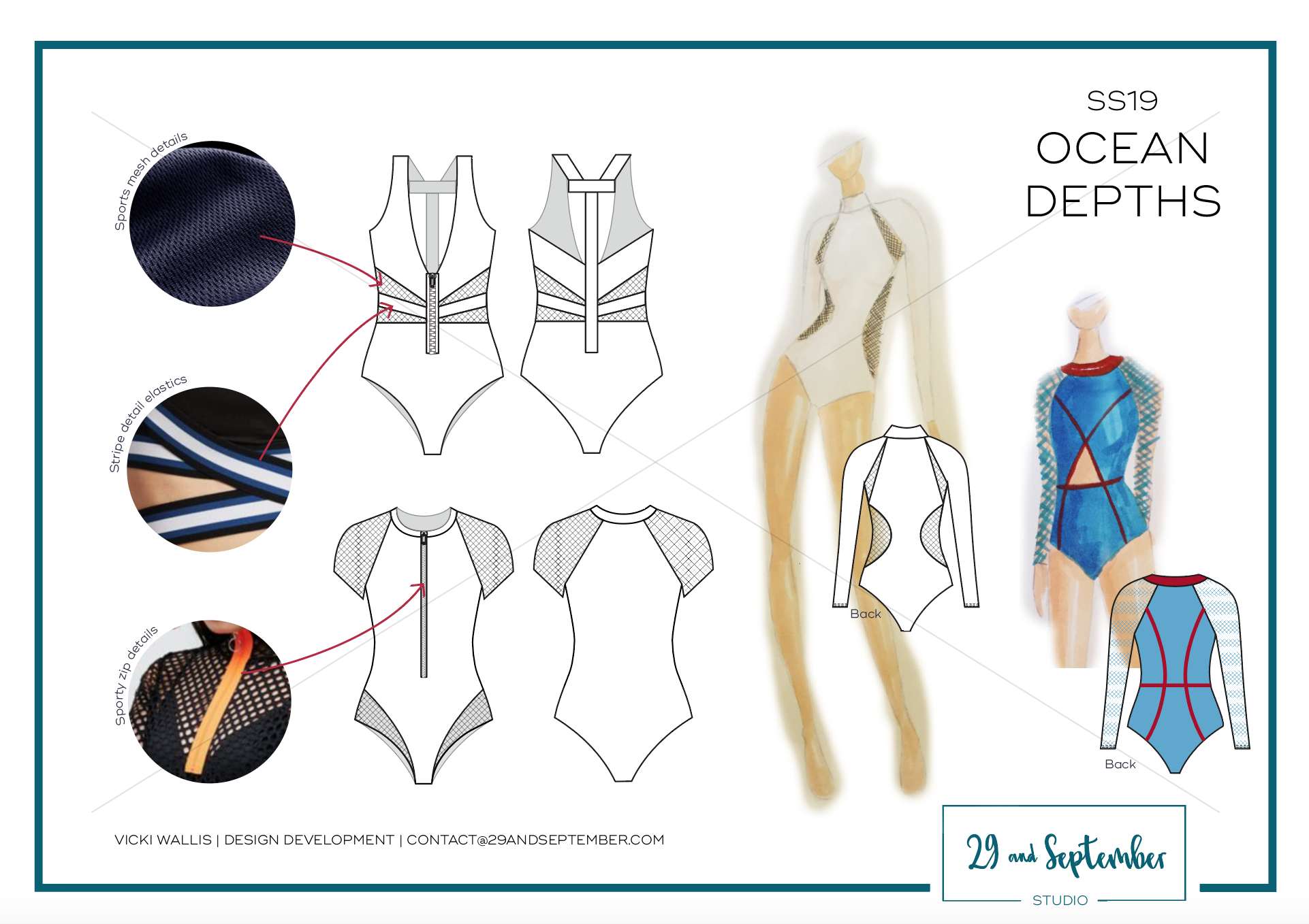 29andSeptember Studio design + technical drawings | swimwear trends