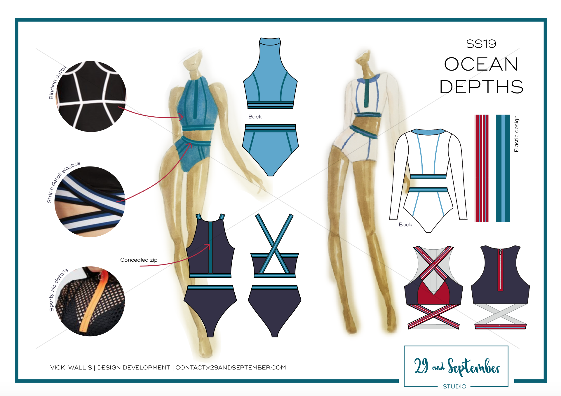 29andSeptember Studio design + technical drawings | swimwear trends