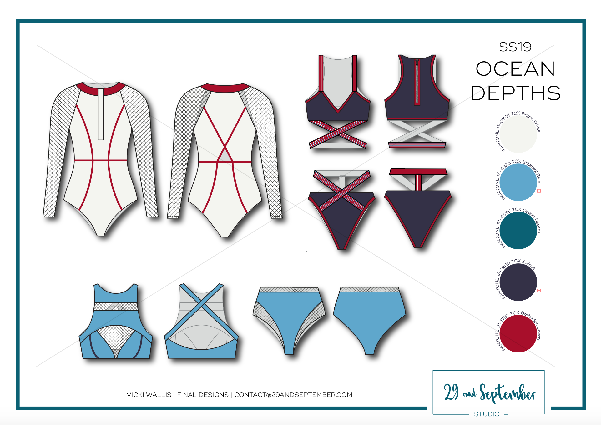 29andSeptember Studio design + technical drawings | swimwear trends