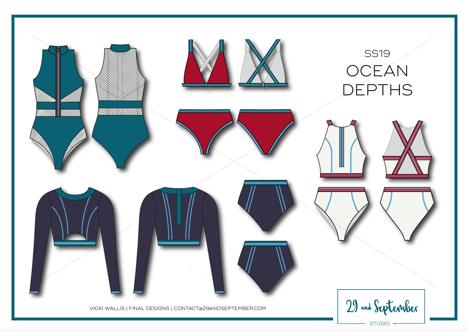 29andSeptember Studio design + technical drawings | swimwear trends