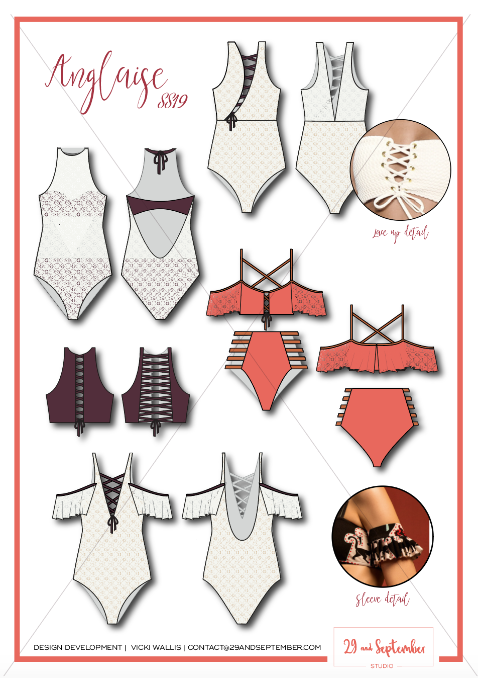 Swimwear inspiration | technical drawings for swimwear