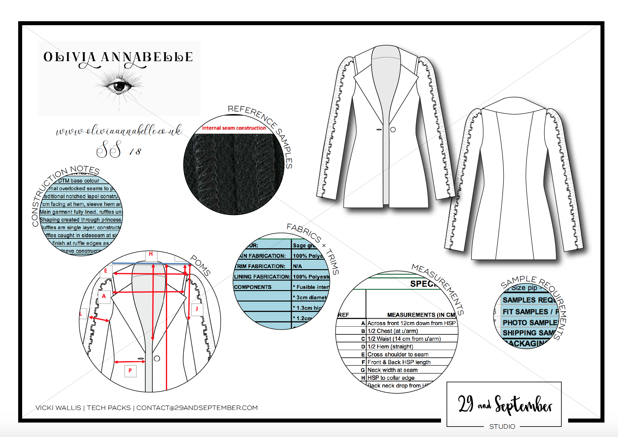 29andSeptember Studio Fashion Technical Drawings and Tech Pack Portfolio