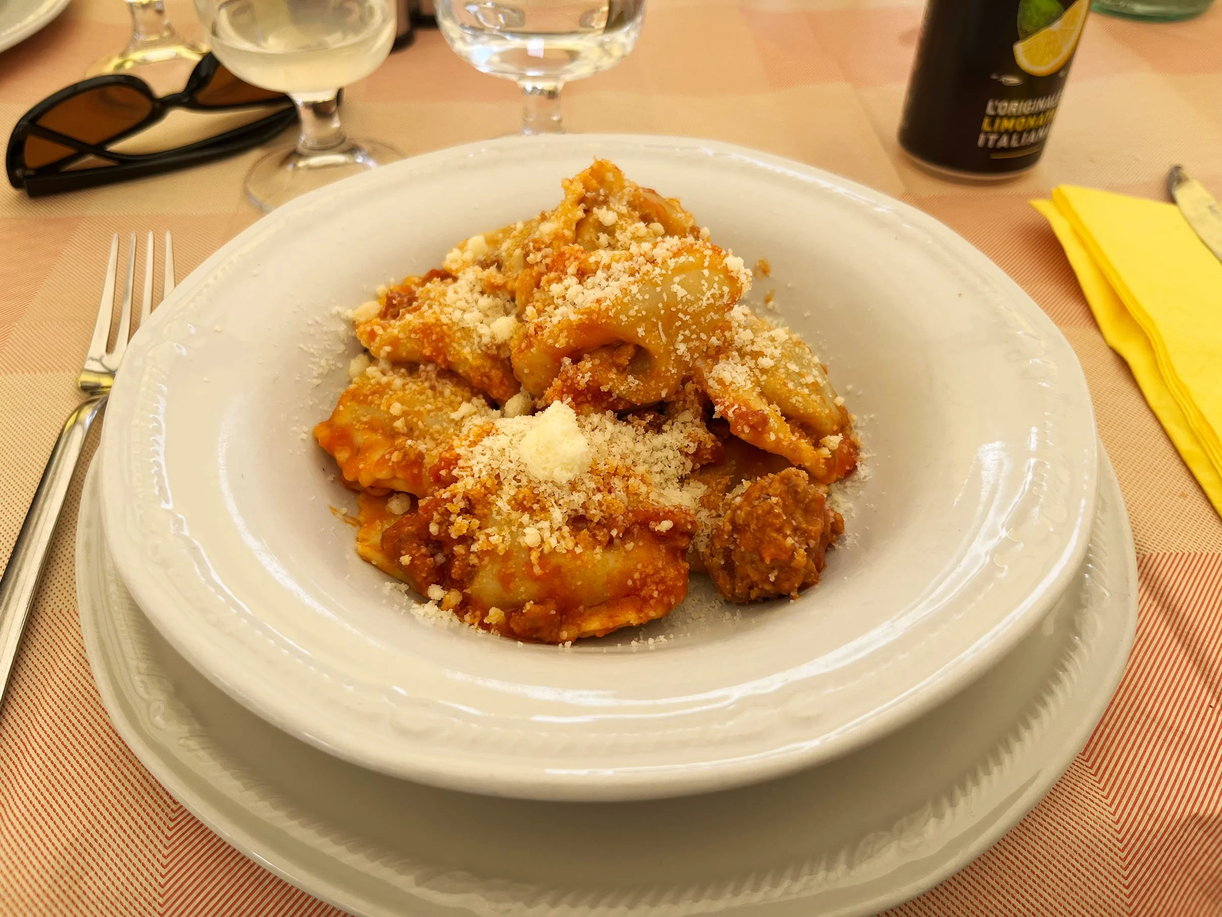 A bowl of tortelloni