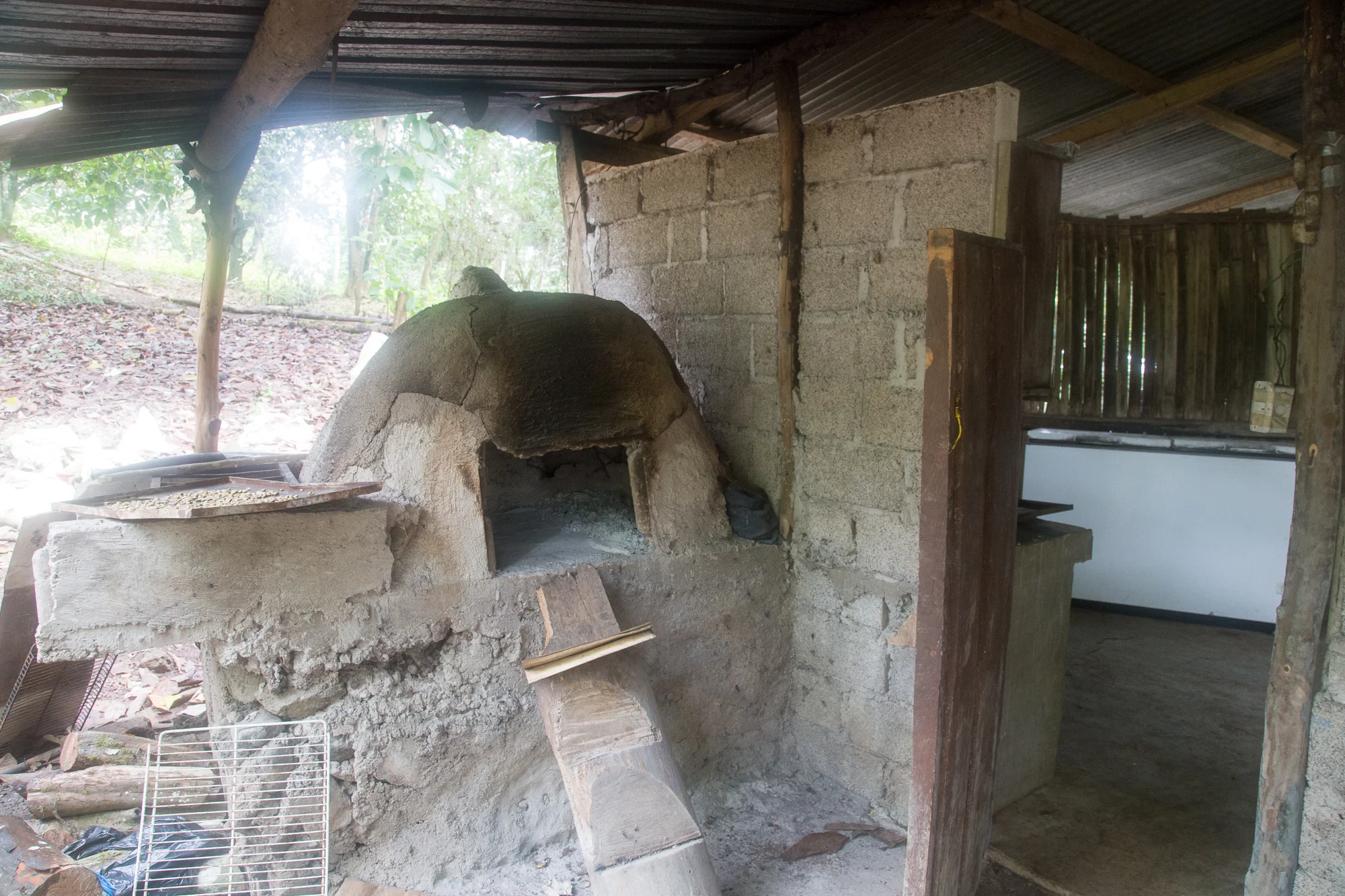 The oven out back.