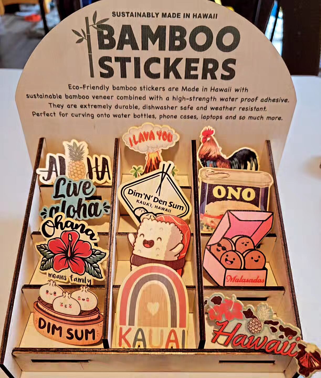 New stickers from @bamboowoodstickers available at the food truck or message us to have them mailed to you.
We'll re-open tomorrow 4/5 11-3pm and our regular schedule next week Tuesday - Friday 11-3pm
Menu on our website DimNDenSum.com
Call/Text Your