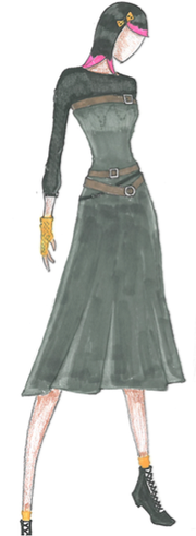 Goth inspired, modest women’s fashion -circa 2005