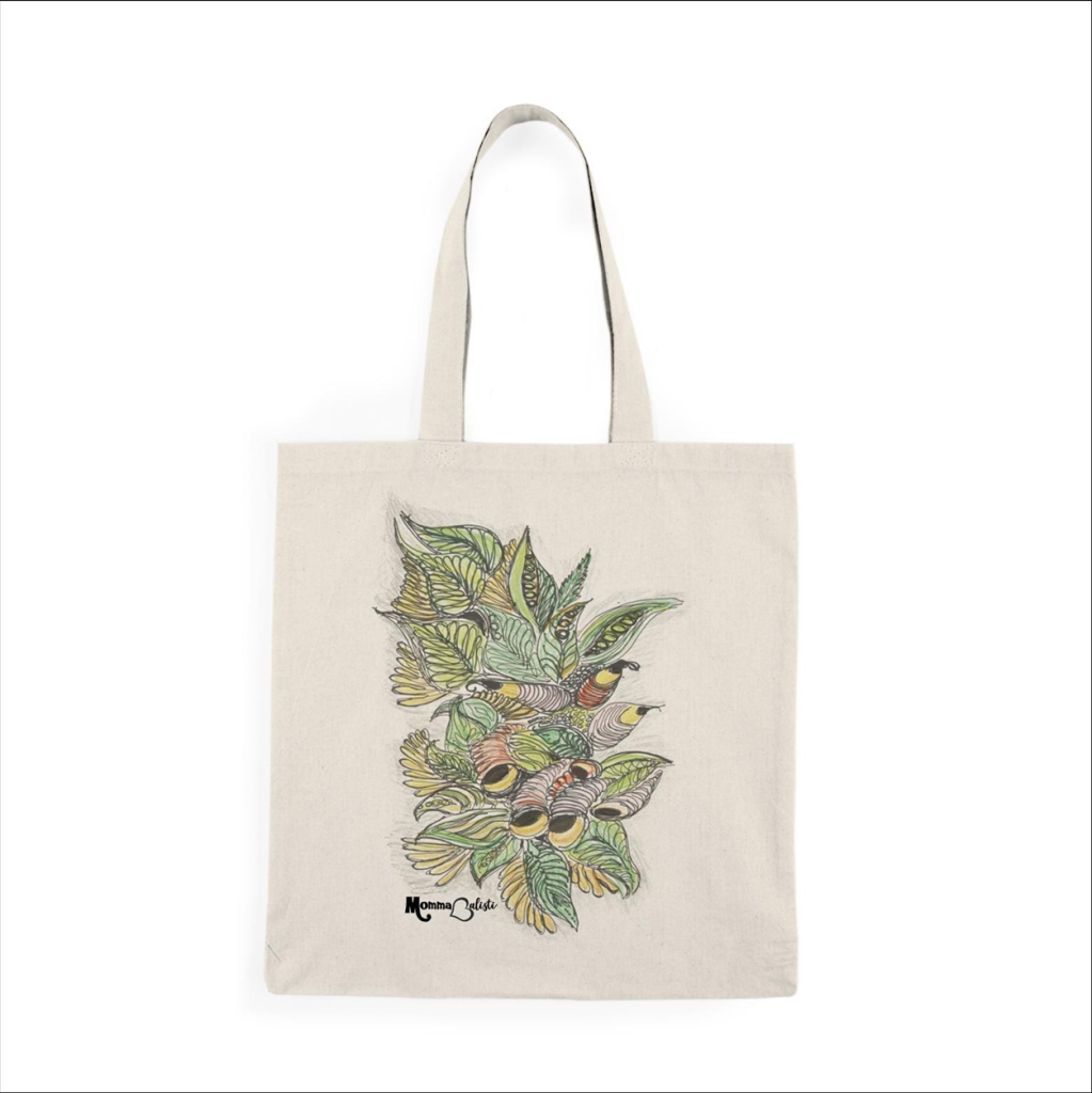 "Verdelia" Small Tote Bag - 15 Inch Canvas Tote