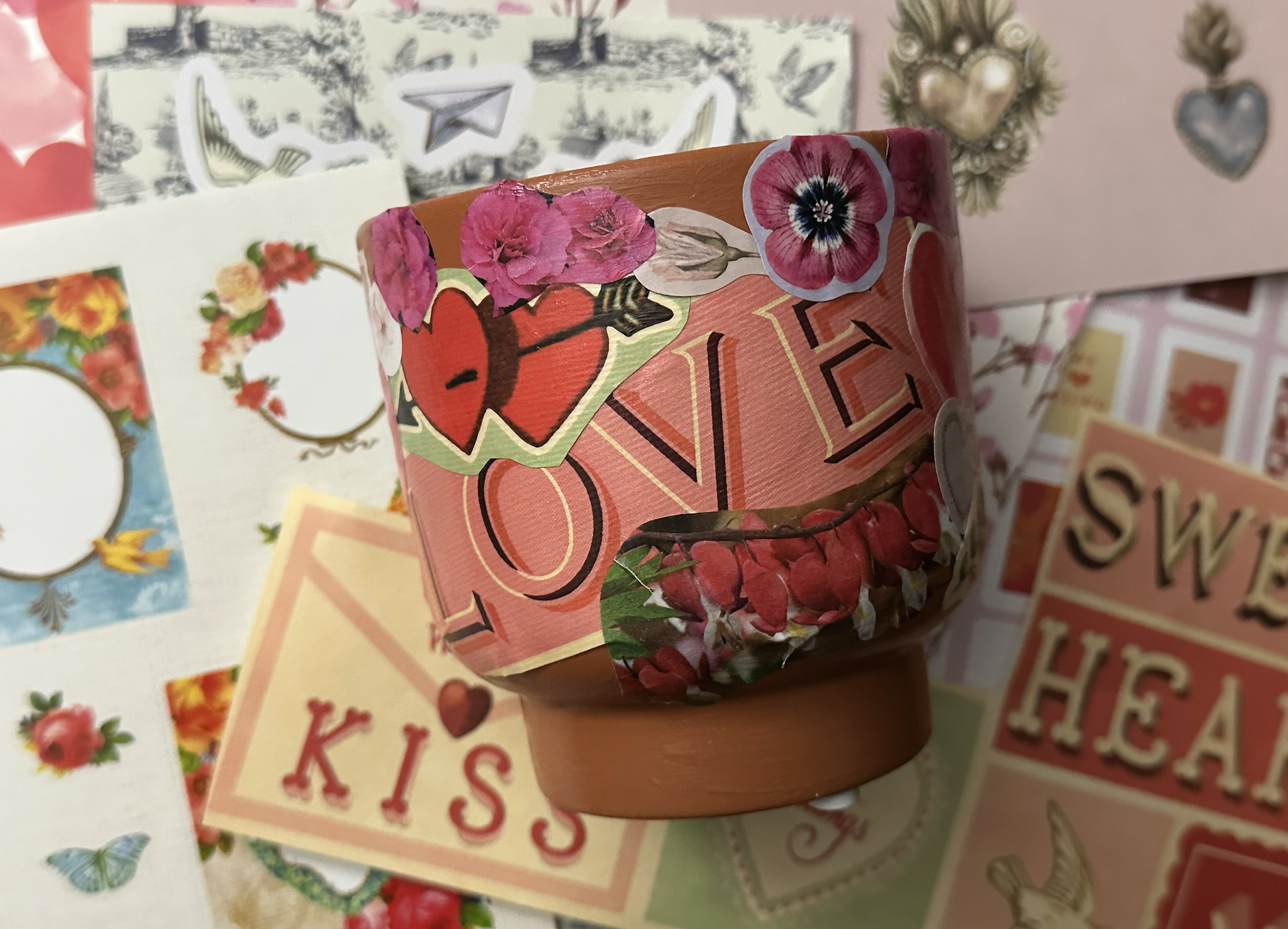FRIDAY, FEBRUARY 13: Decoupage a Flower Pot!