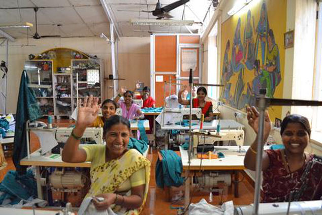 Photo: "Mata Traders and World Finds work in countries with high numbers of child labor, intentionally employing women who have never worked before so that they can receive the income brought in by their children and their children can go to school. Done. What are these women producing? Beautiful pieces that are fashion forward, that we love to sell and wear," shares Christina Weaver. 