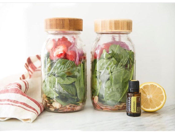 Mason jars are one of our absolute favorites here at SHE! Instead of plastic lids (or the metal ones that rust easily), we love using the bamboo lids from Mason Bar Company ! Bamboo is an incredible sustainable resource and you are ditching the plastic! Win, win. 