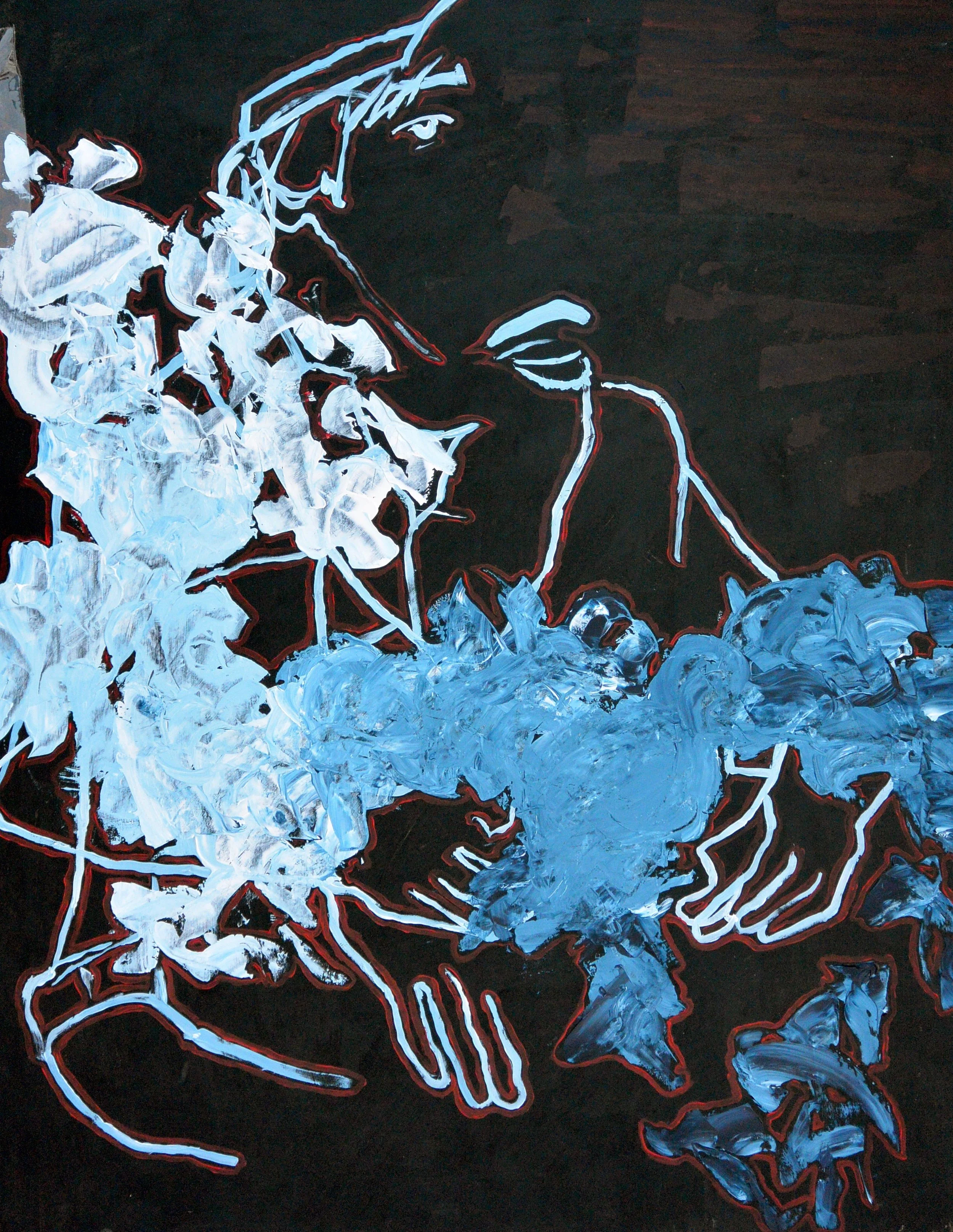 Joe , 2015. Acrylic on board. 32 x 25 in.