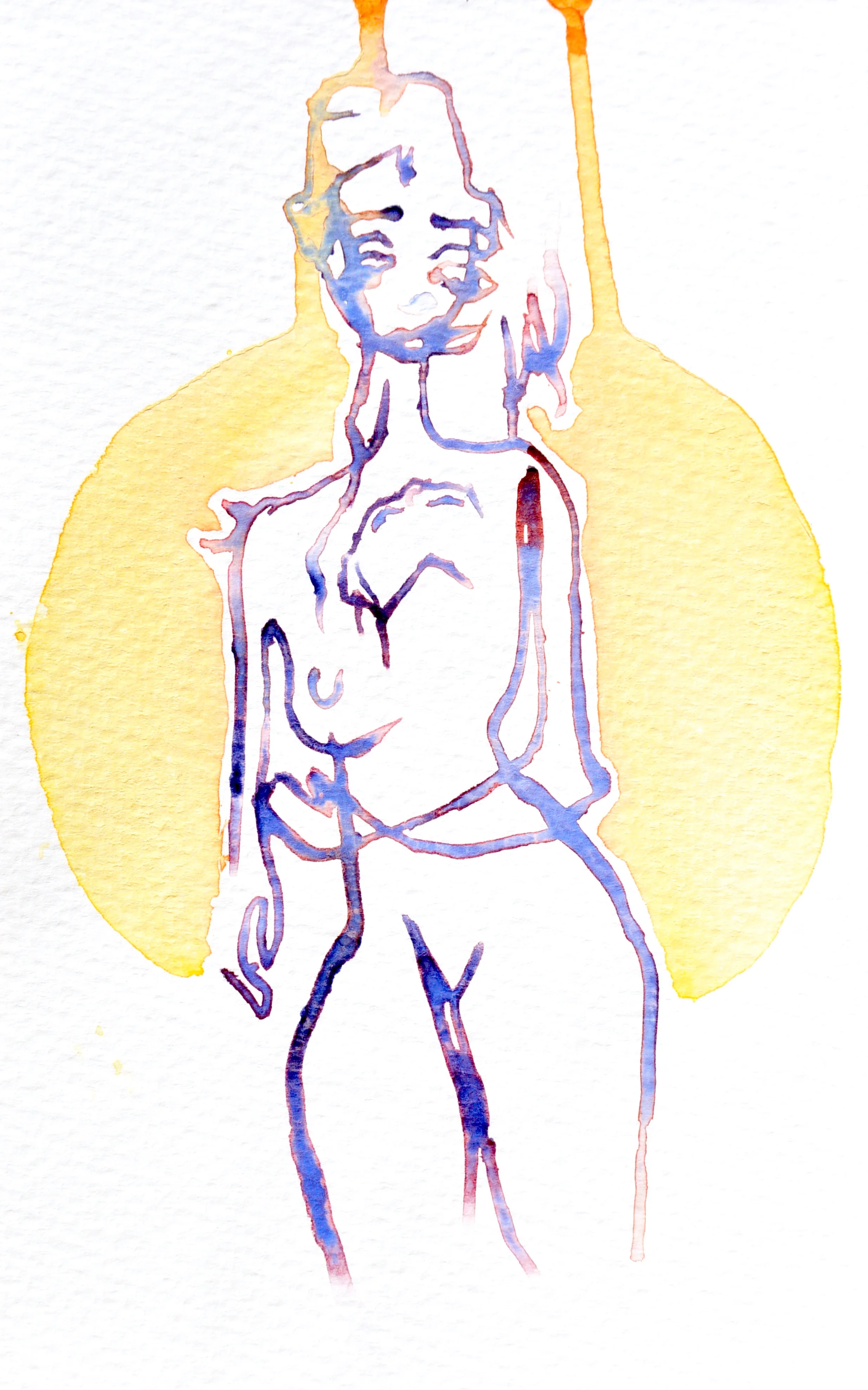 drip , 2016. Watercolor. 8 x 5 in.
