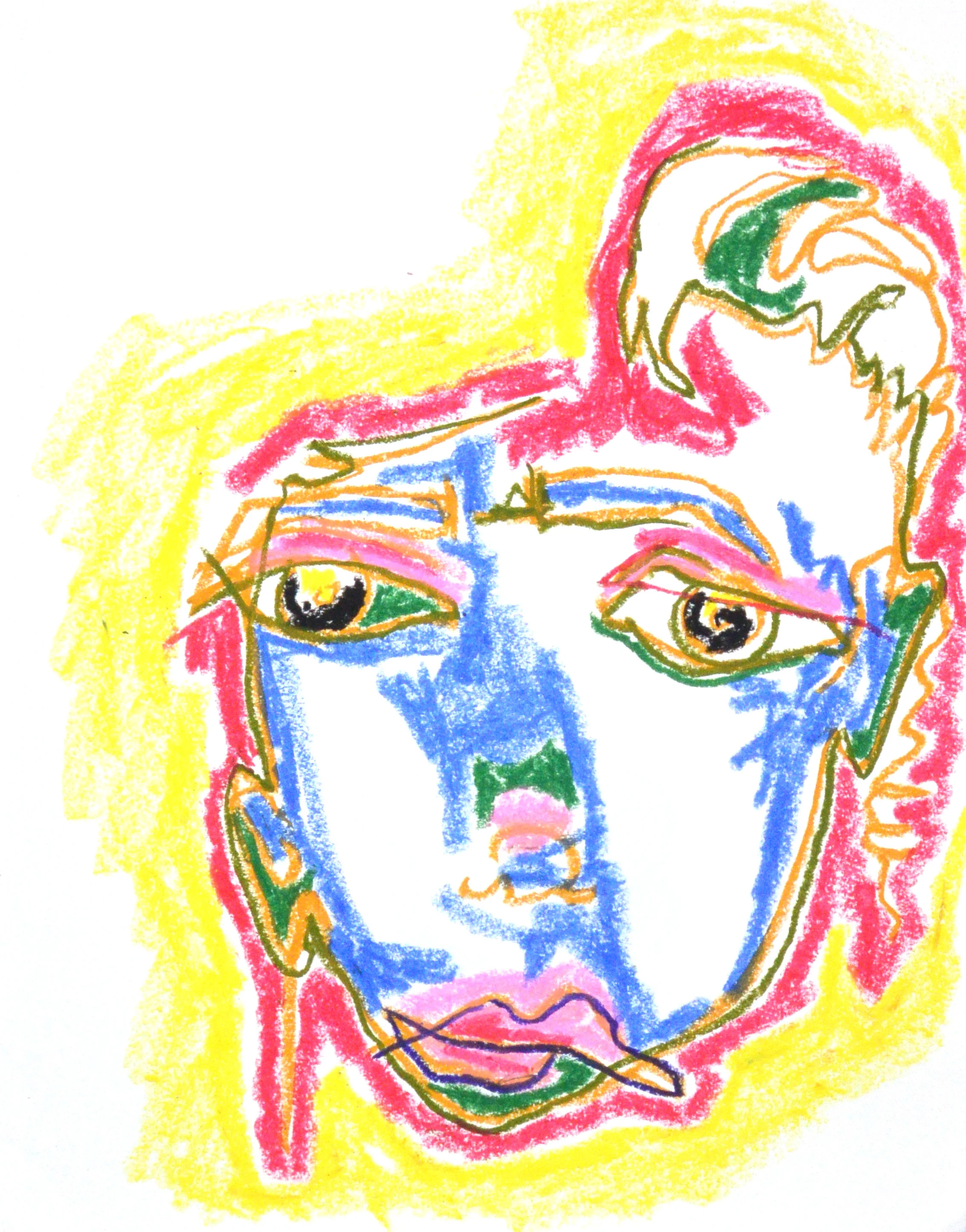 Kindergarten , 2018. Oil Pastel. 14 x 11 in.