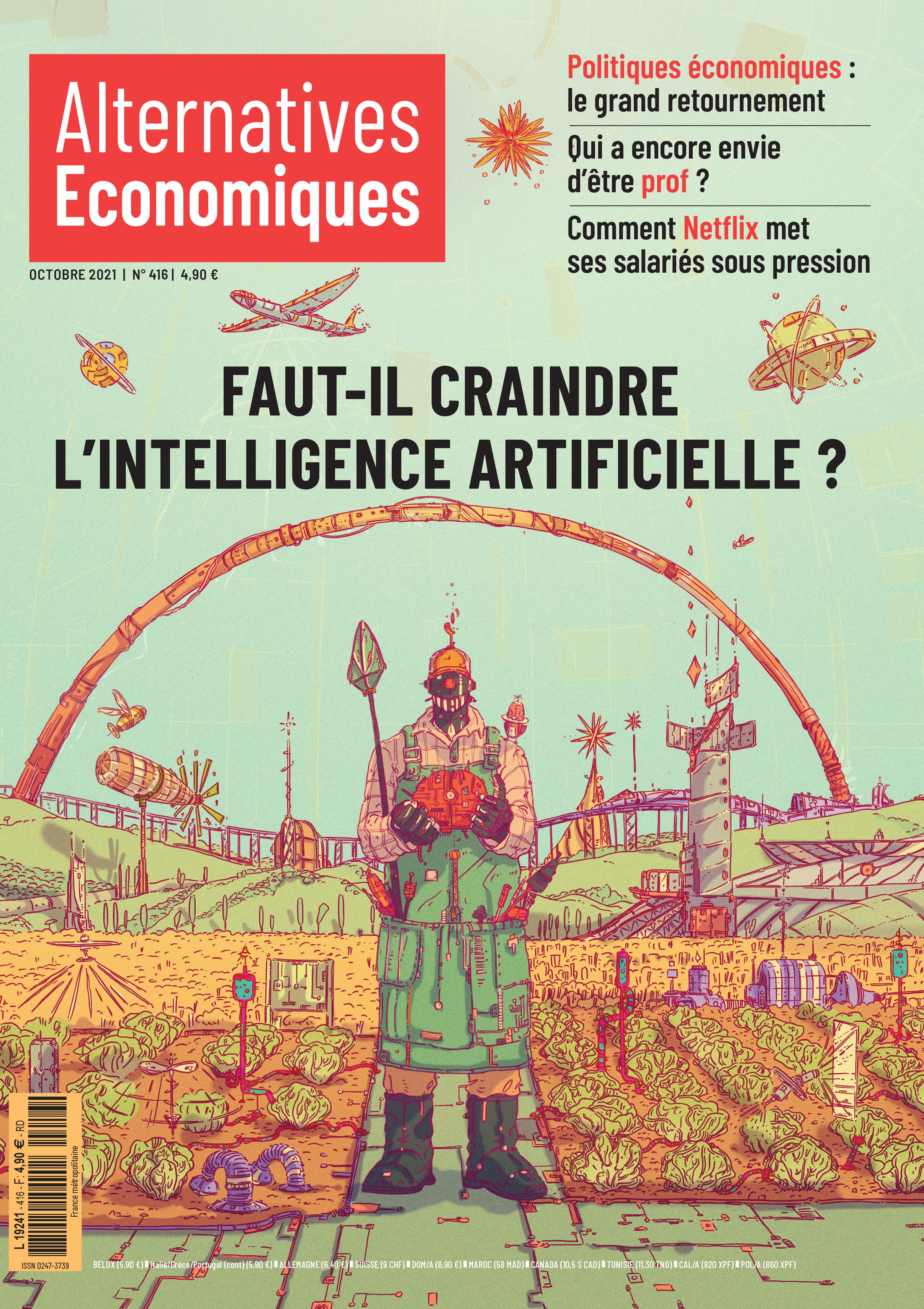cover/inside visual for the French magazine alternatives economics