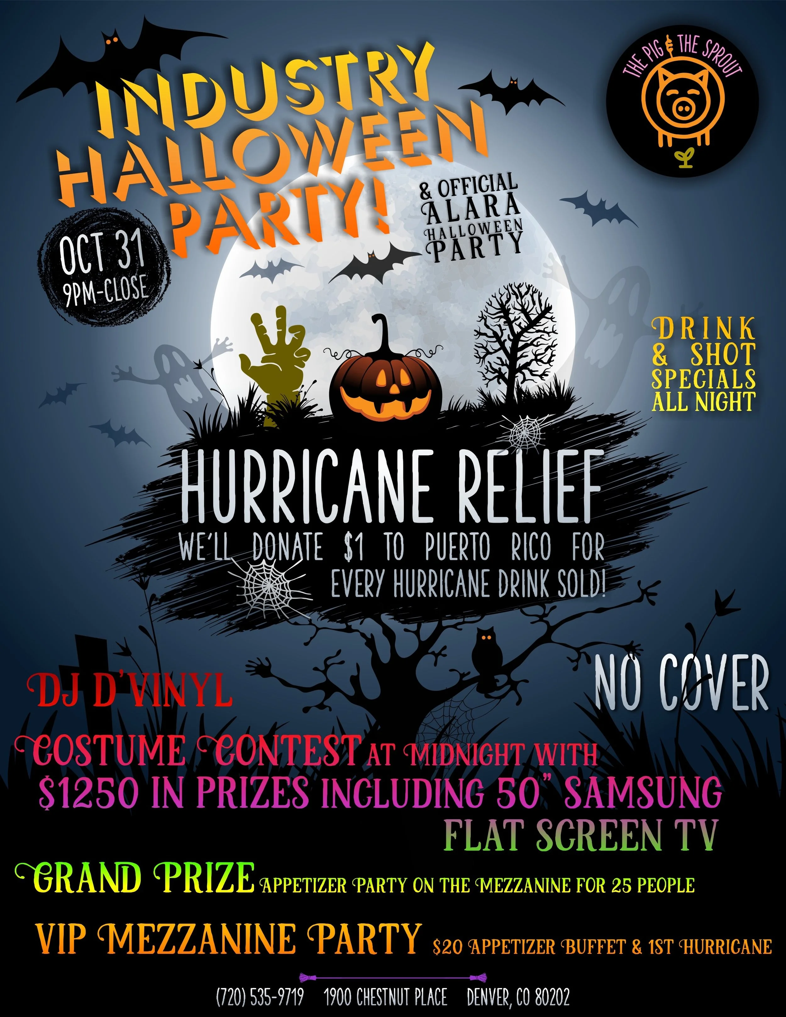 Halloween Industry Party @ The Pig & The Sprout!