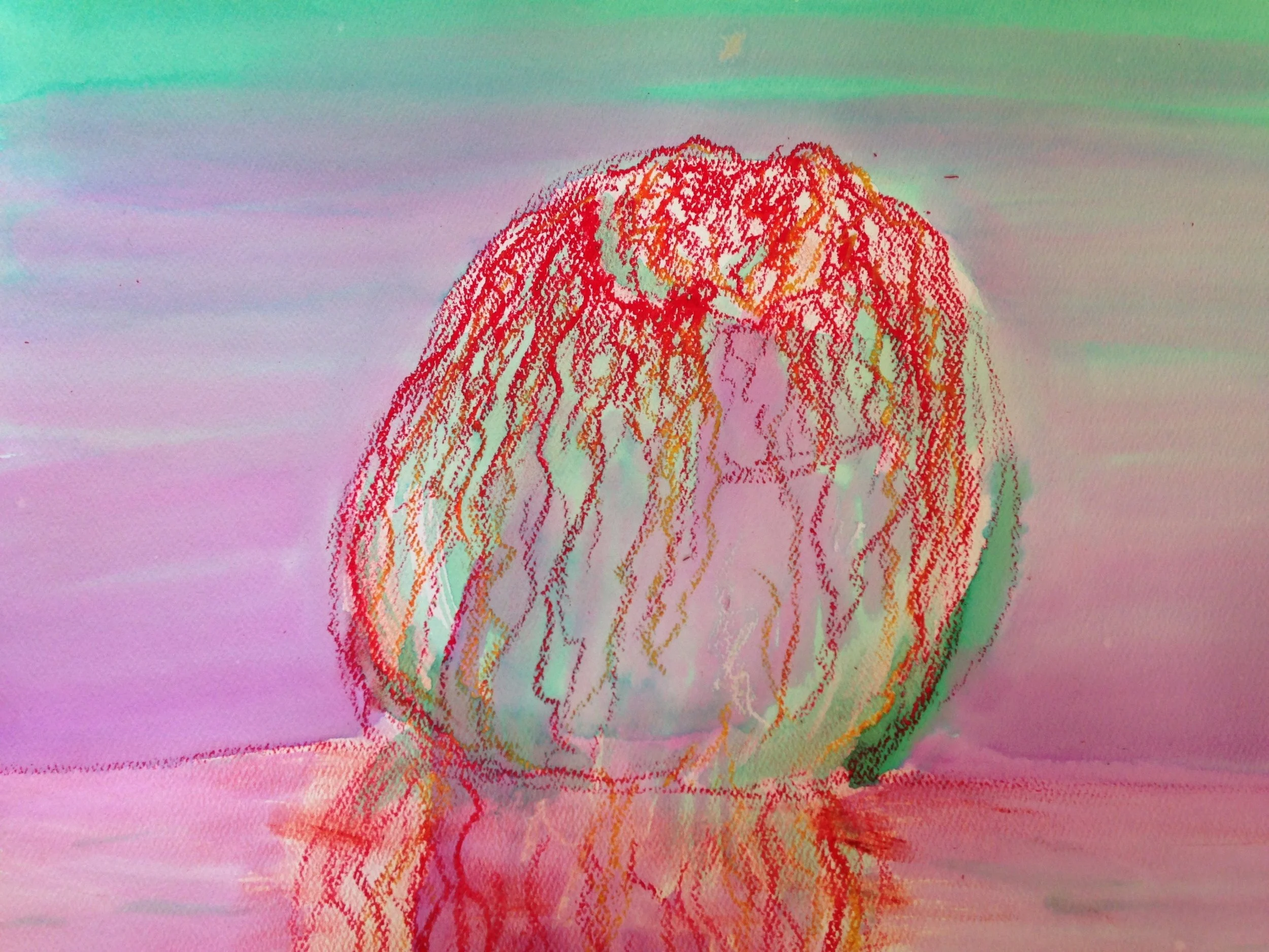Student painting from Ice Balloon Experiment, 2017