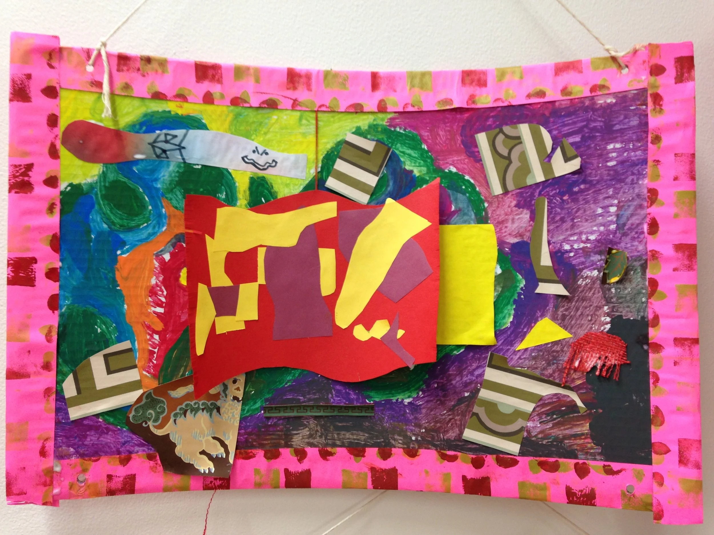 Student multimedia painting, Pasadena, CA, 2017