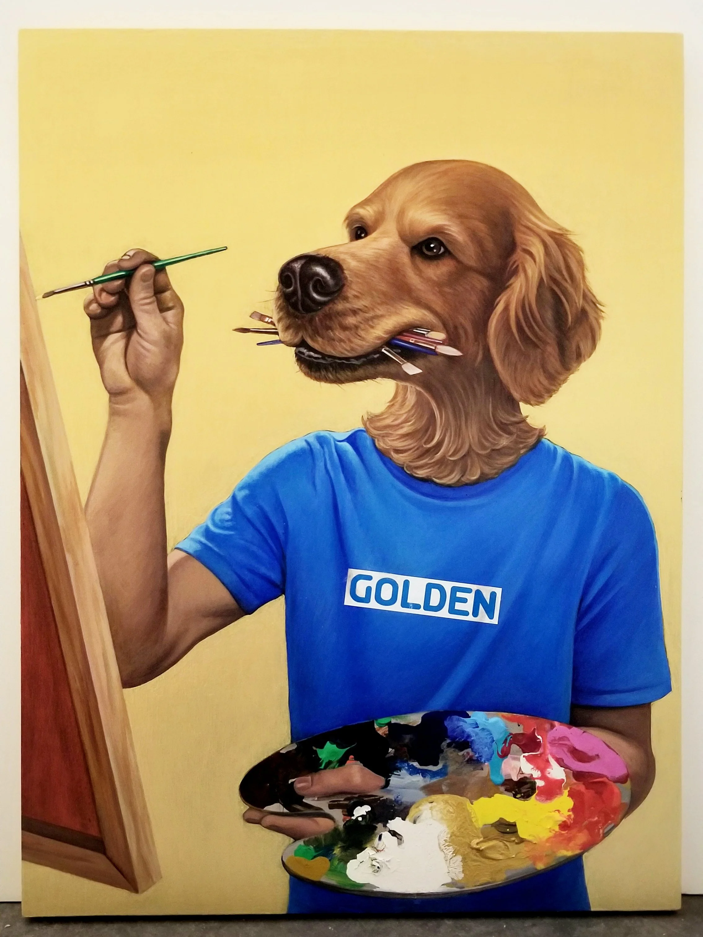 Golden Boy Paints with Precision