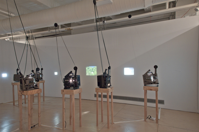 (Install view 1) Waterfall , 16mm film installation Gallery 400, Chicago IL