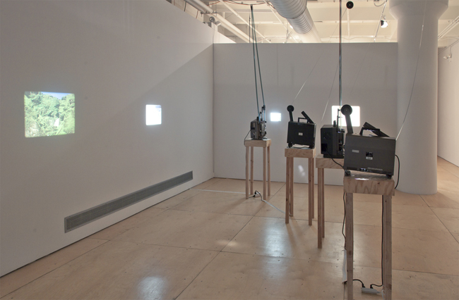 (Install view 2) Waterfall , 16mm film installation Gallery 400, Chicago IL