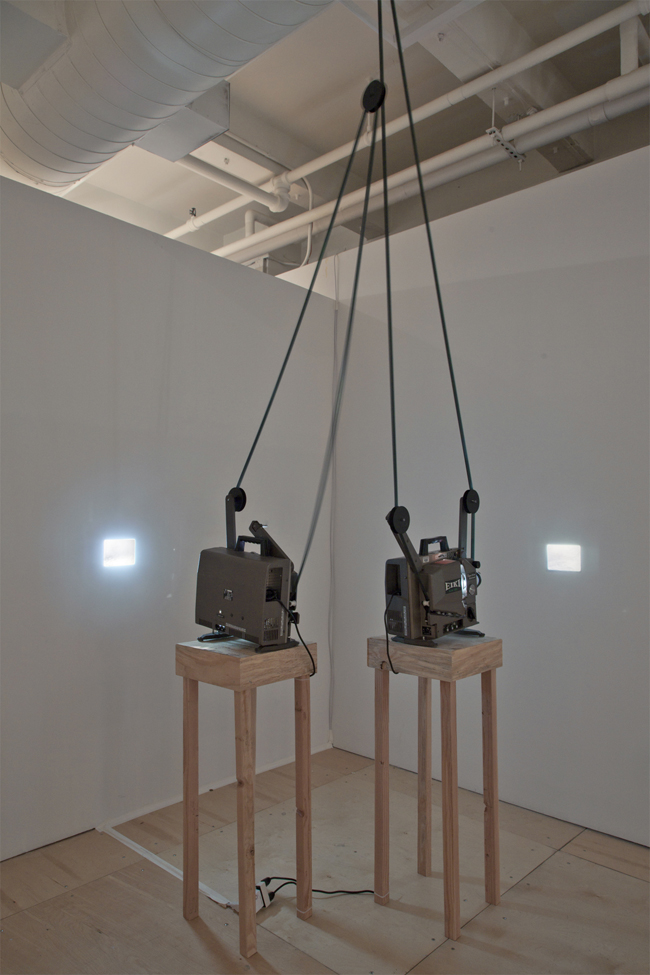 (Install view 3) Waterfall , 16mm film installation Gallery 400, Chicago IL