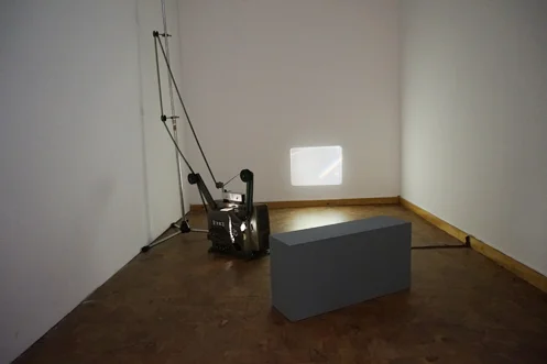 Installation view 7 Ray, 2012 16mm film installation piece by Raquel Ladensack Voakes Bauhaus Archiv Museum, Berlin Germany