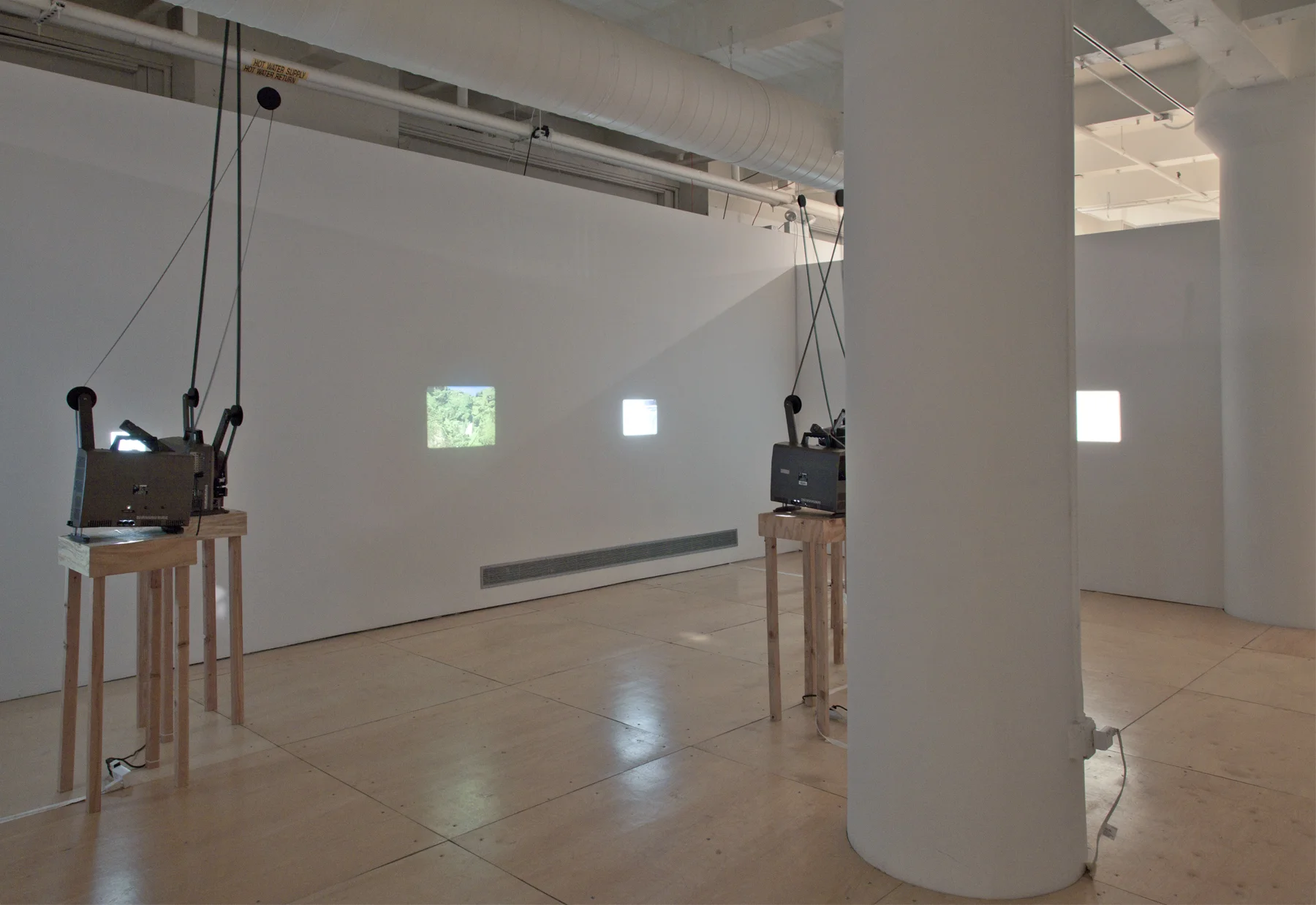 Waterfall, 2011 (view 3) 6-projector 16mm film installation Gallery 400, Chicago IL 2011