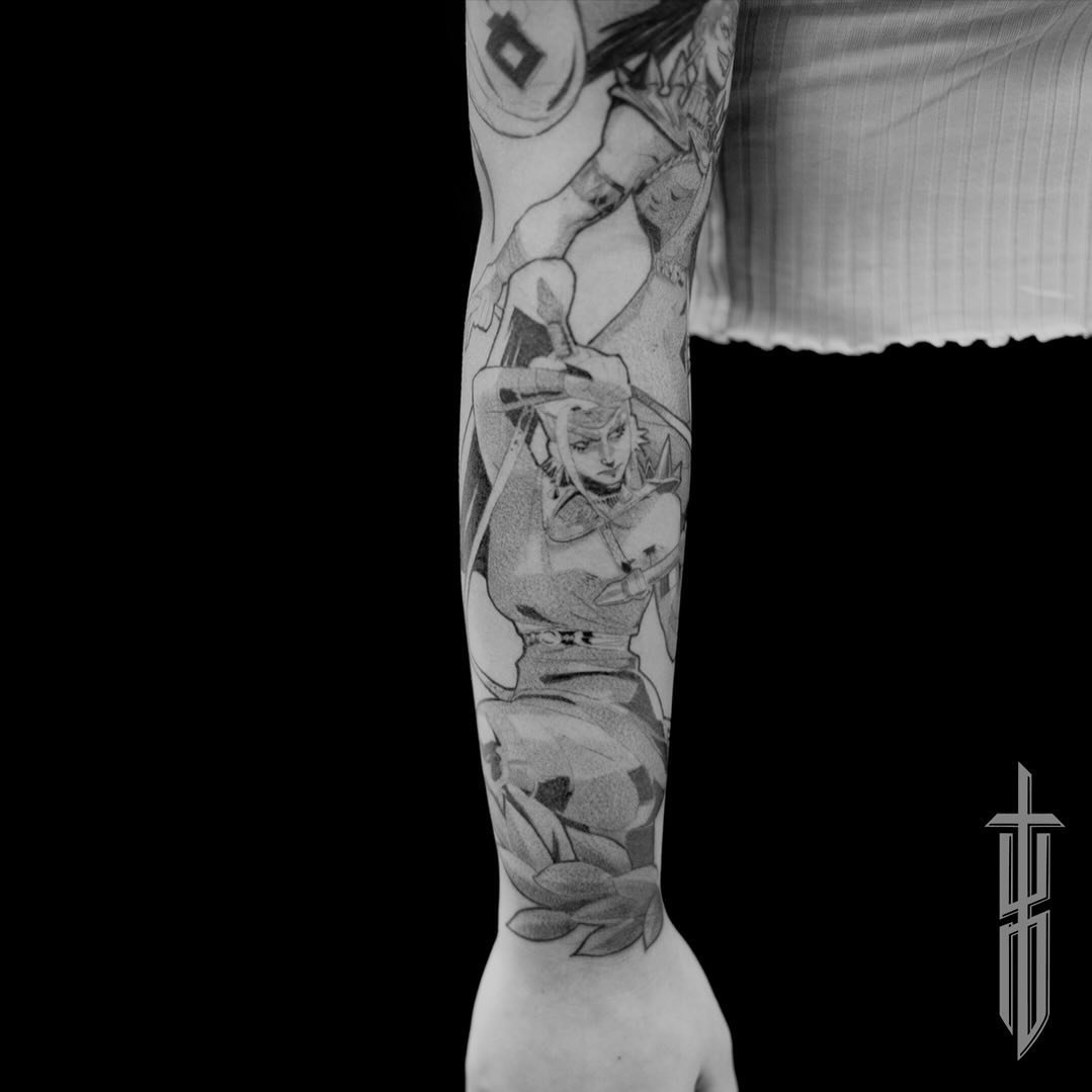 Sneak peek progress shot at upcoming Hades sleeve. 

#tattoo #blackandgreytattoo #hades #videogametattoo #furies #nerdtattoo #winnipegtattoo #winnipegtattooartist