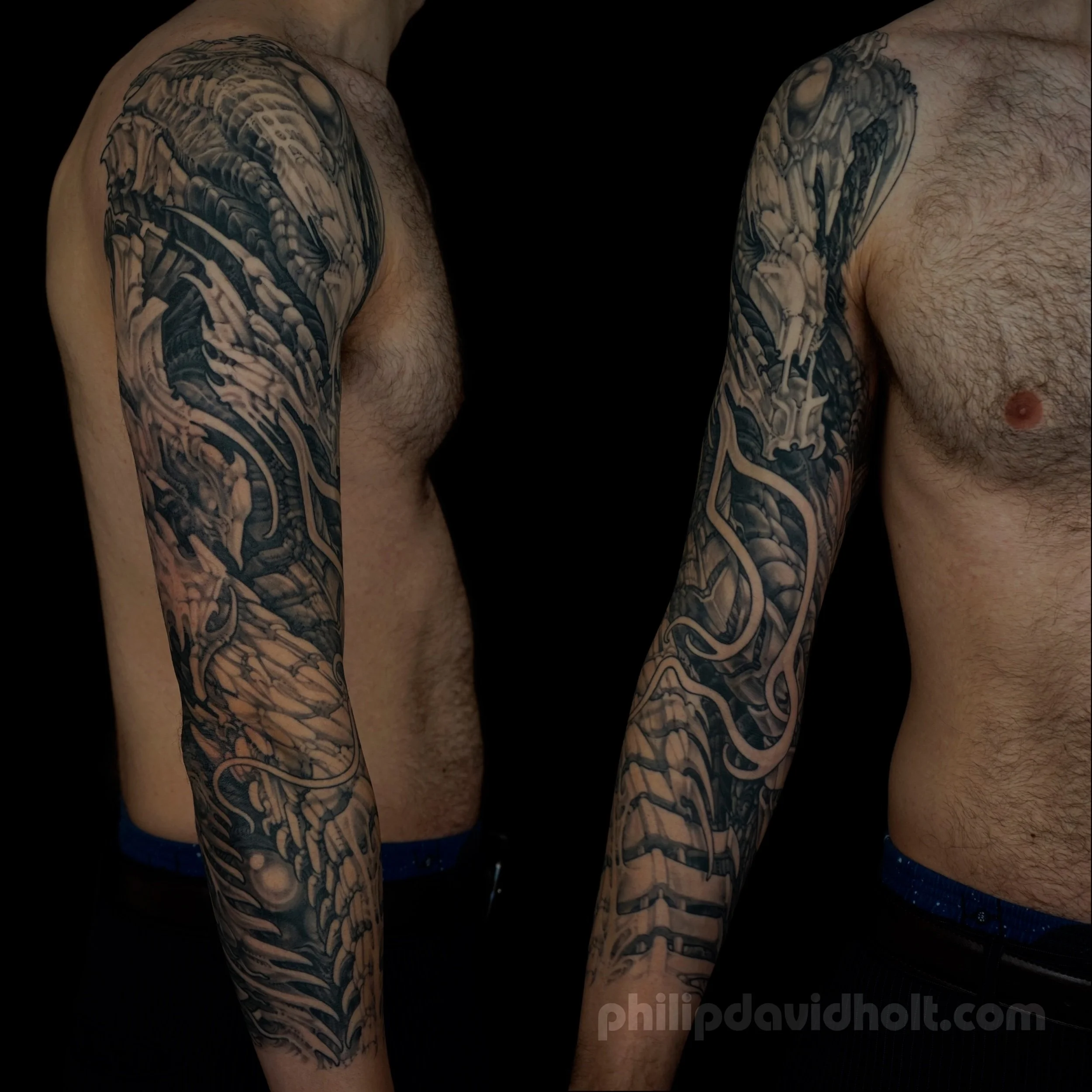 tampa florida biomechanical tattoo sleeve