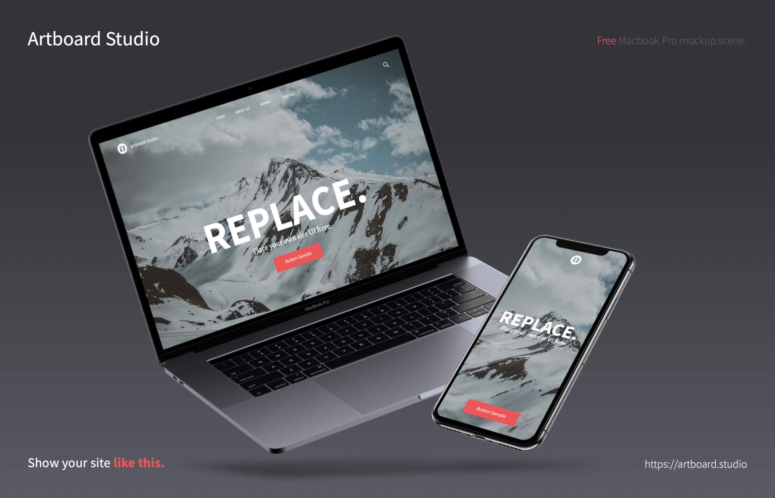 Download Website And App Design Mockup Scene
