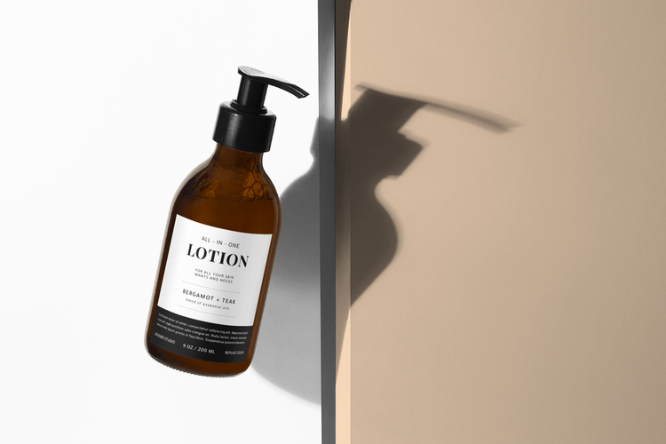 Download Amber Liquid Soap Bottle Mockup Scene