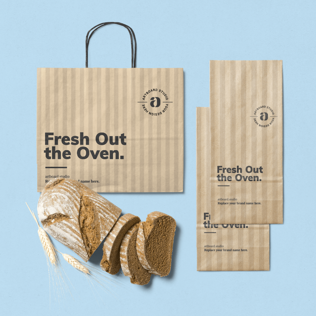 Download Bakery Paper Package Mockup Scene