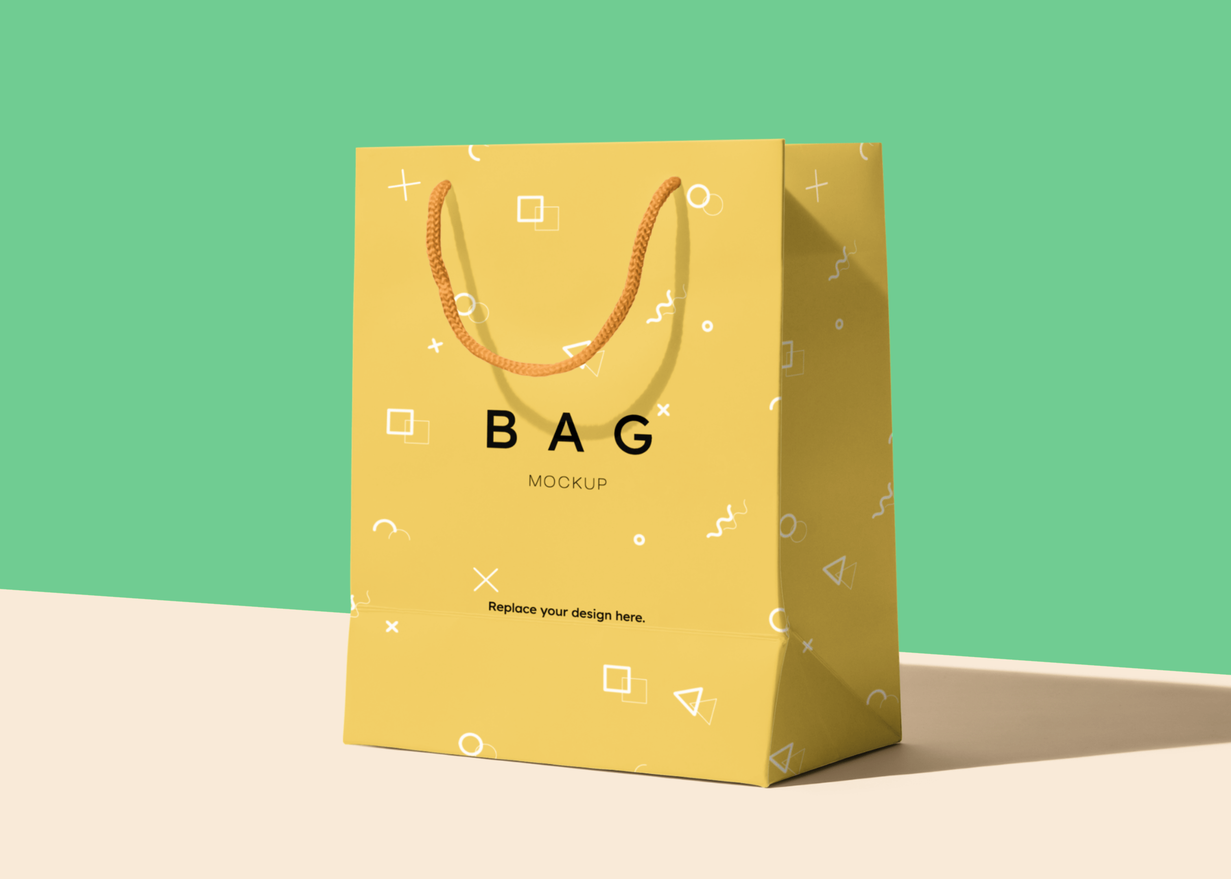 Download Paper Shopping Bag Mockup Scene
