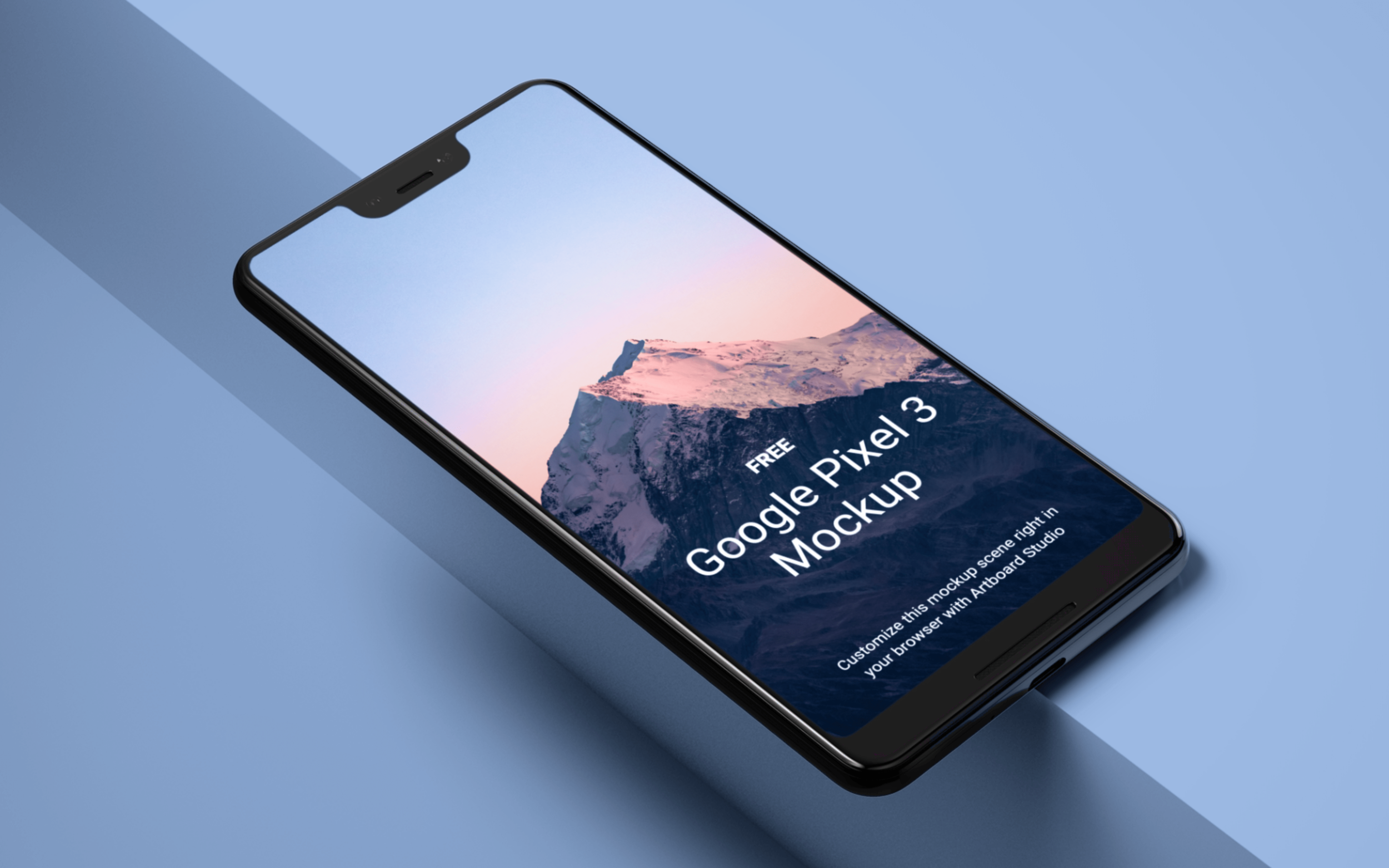 Download Google Pixel 3 Phone Mockup Scene