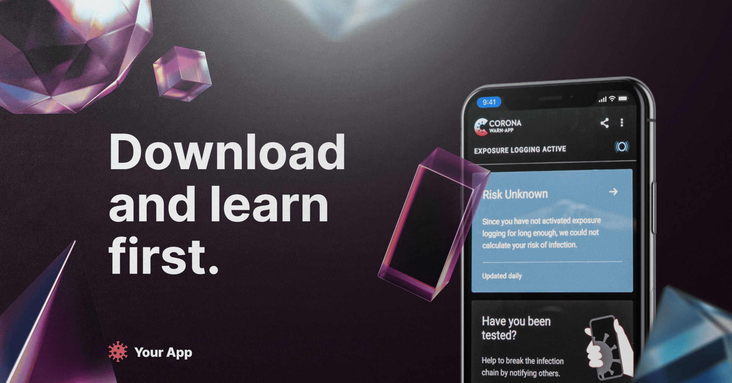 Download App Promotion Banner Design With Iphone Mockup