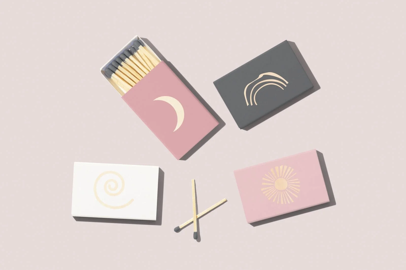 Download Match Box Mockup Scene