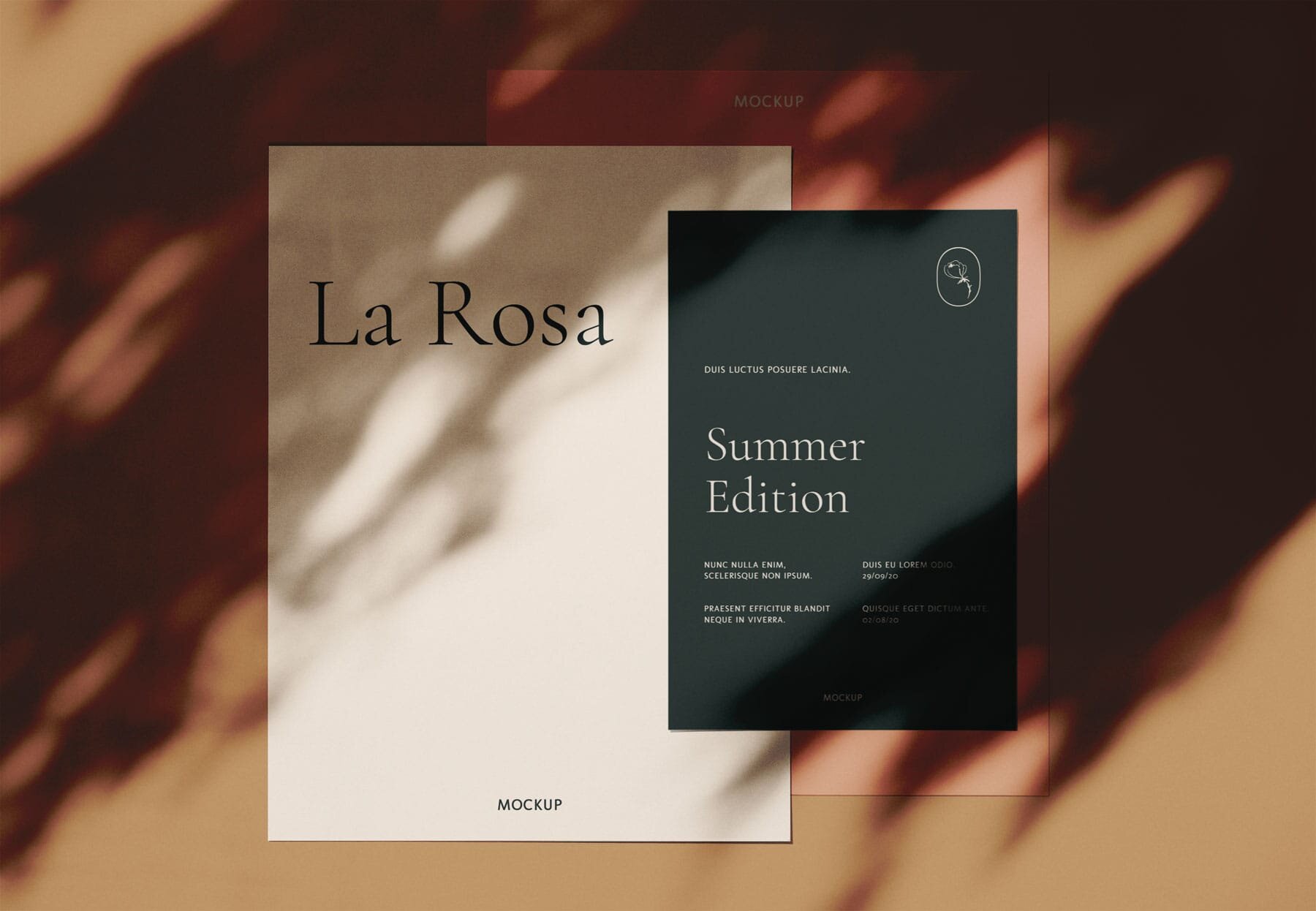 Download Branding Design Mockup Scene With Overlay Shadows