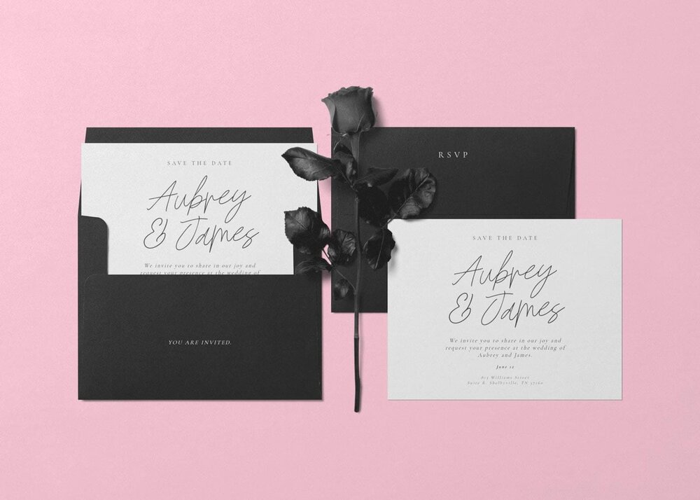 Invitation Card Design Mockup Scene Invitation Card Design Mockup Scene