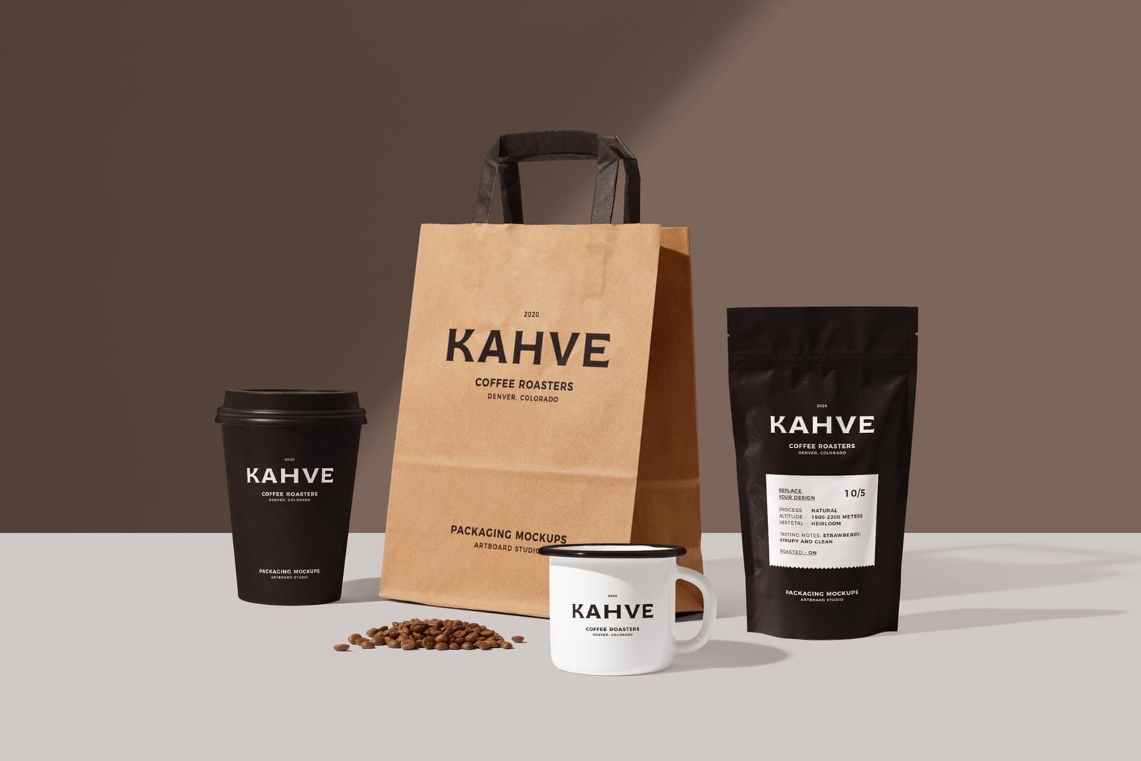 Download Coffee Brand Packaging Design Mockup
